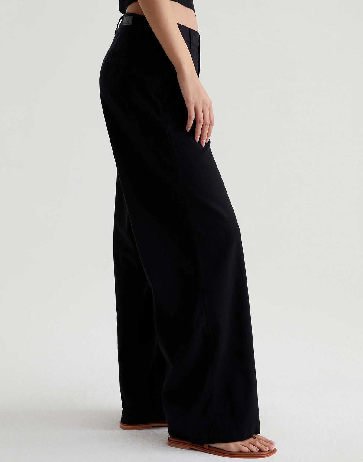 Super Black Wide Leg Caden Trousers