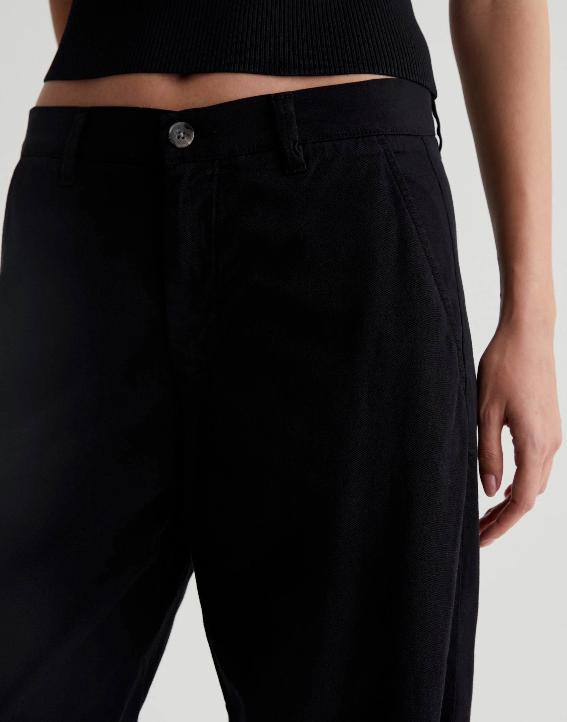 Super Black Wide Leg Caden Trousers