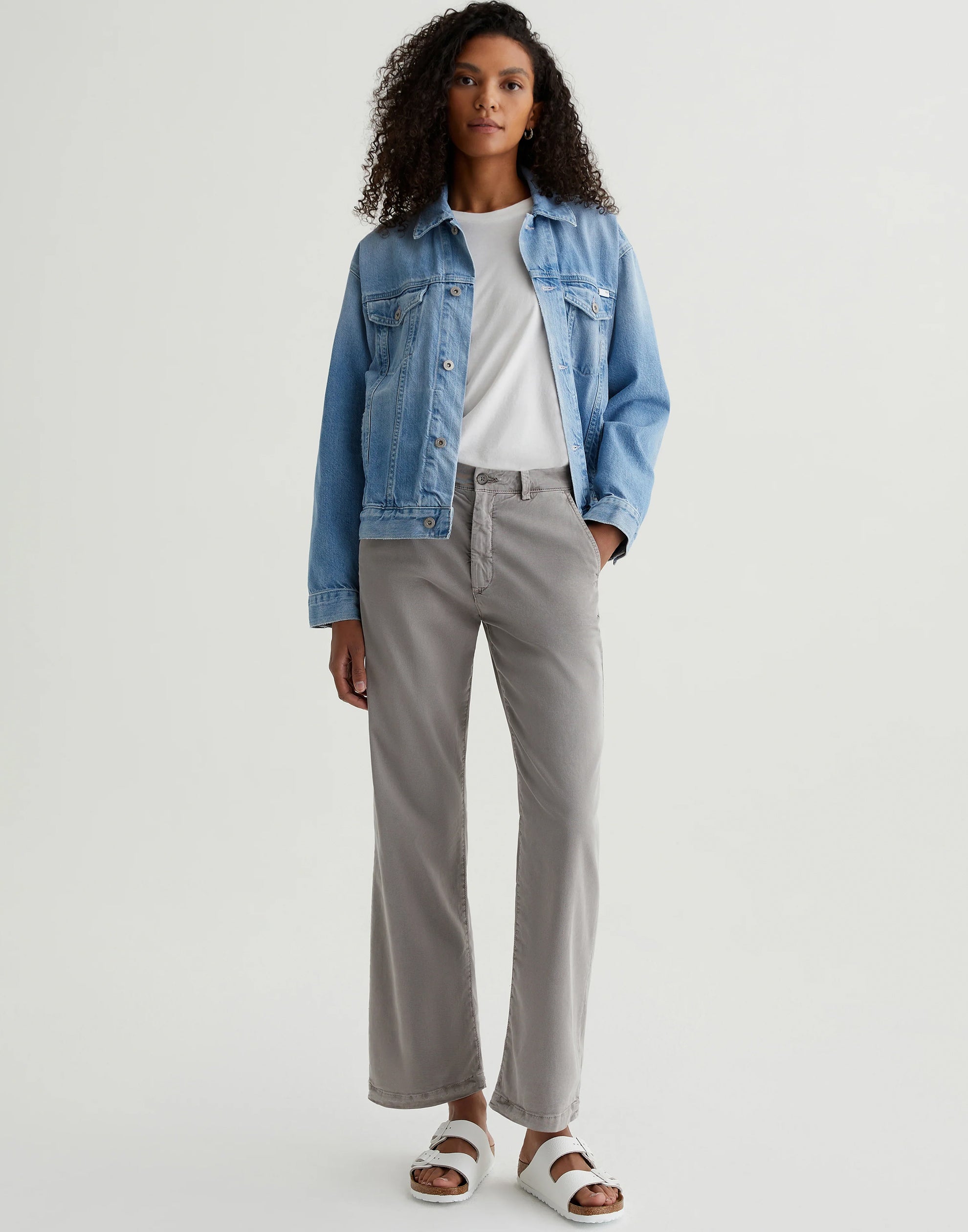 Sulfur Pebble Grey Caden Relaxed Chinos