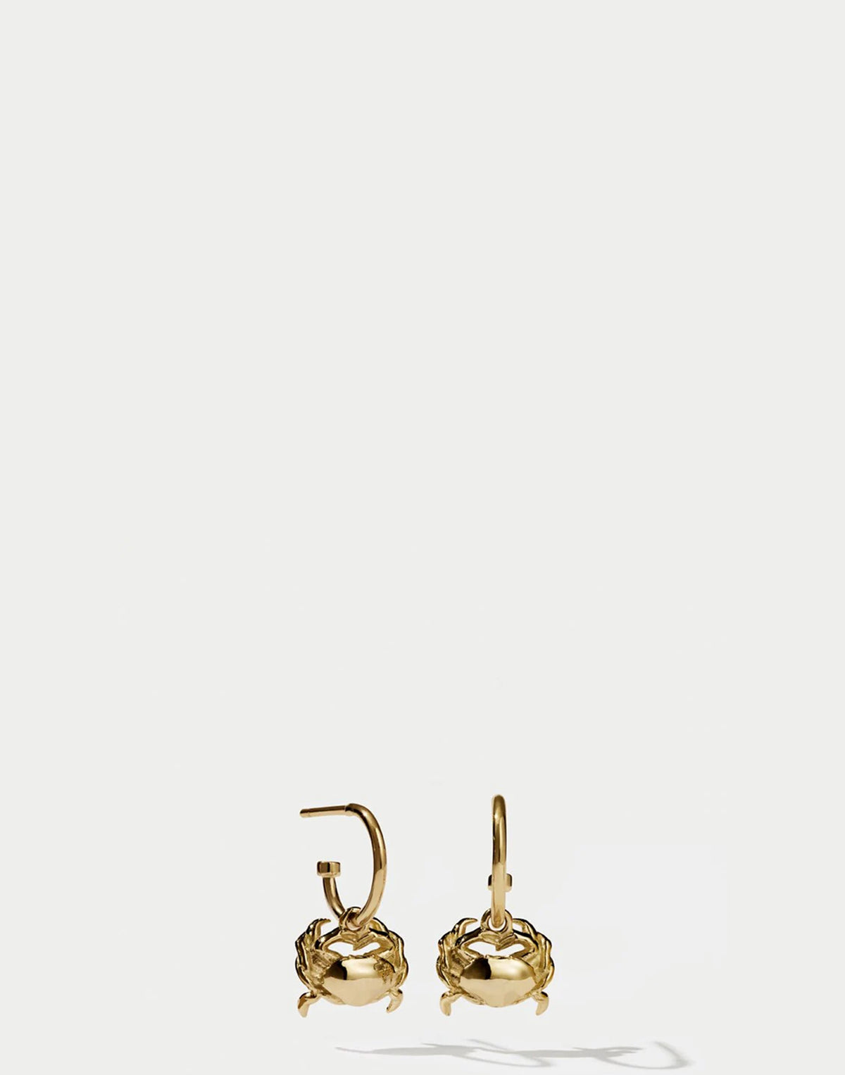 Gold Plated Crab Hoop Earrings