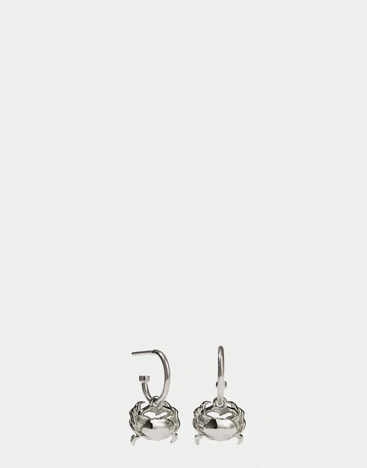 Sterling Silver Crab Hoop Earrings