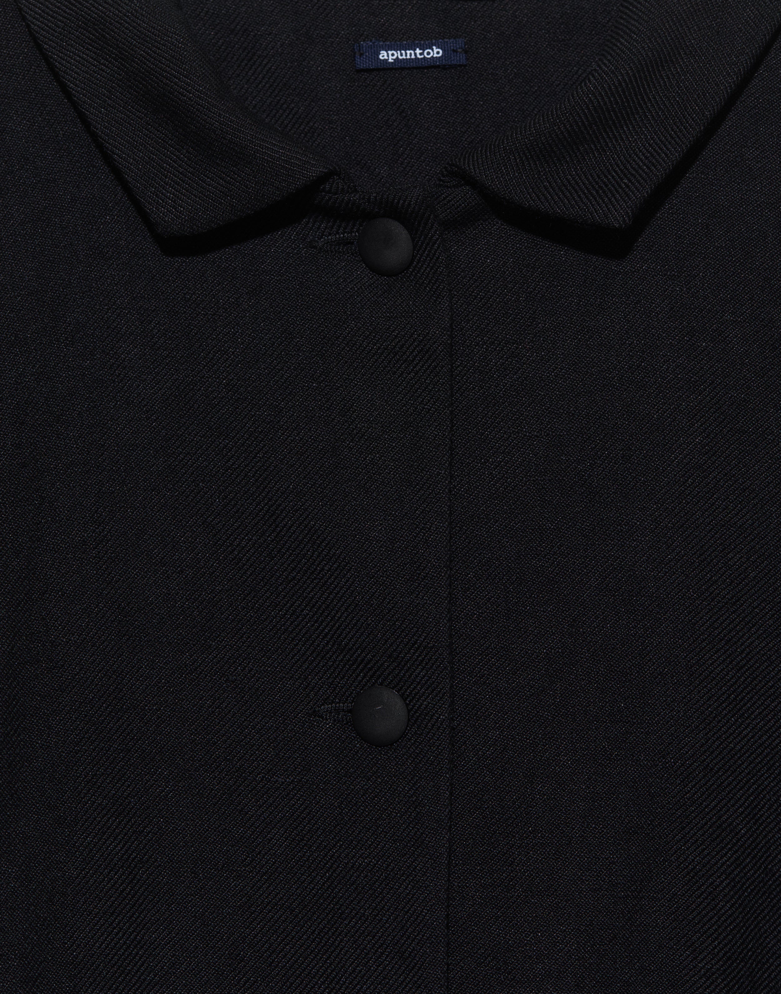 Black Wool & Linen Coat