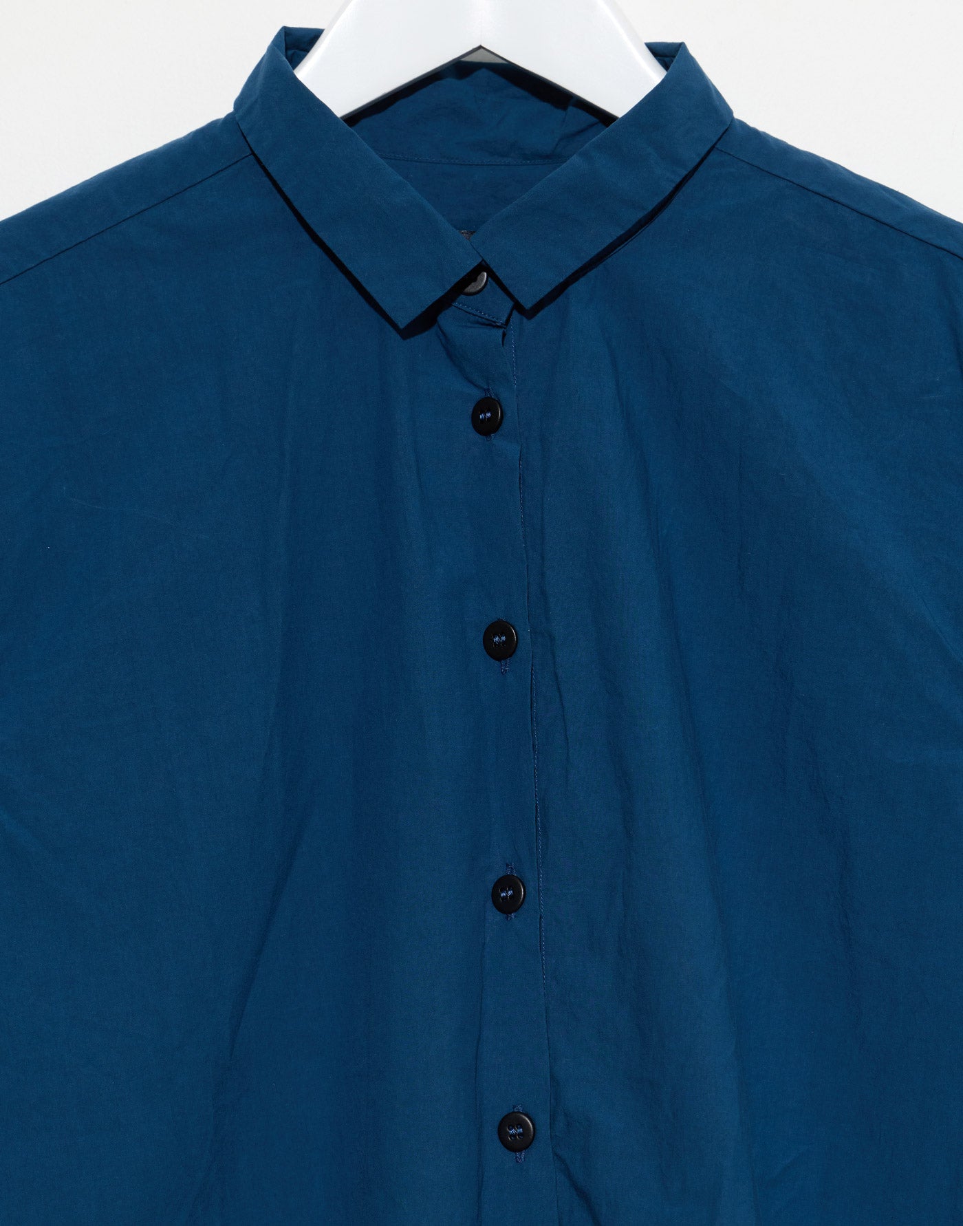 Deep Blue Cotton Loose Tyrol Shirt