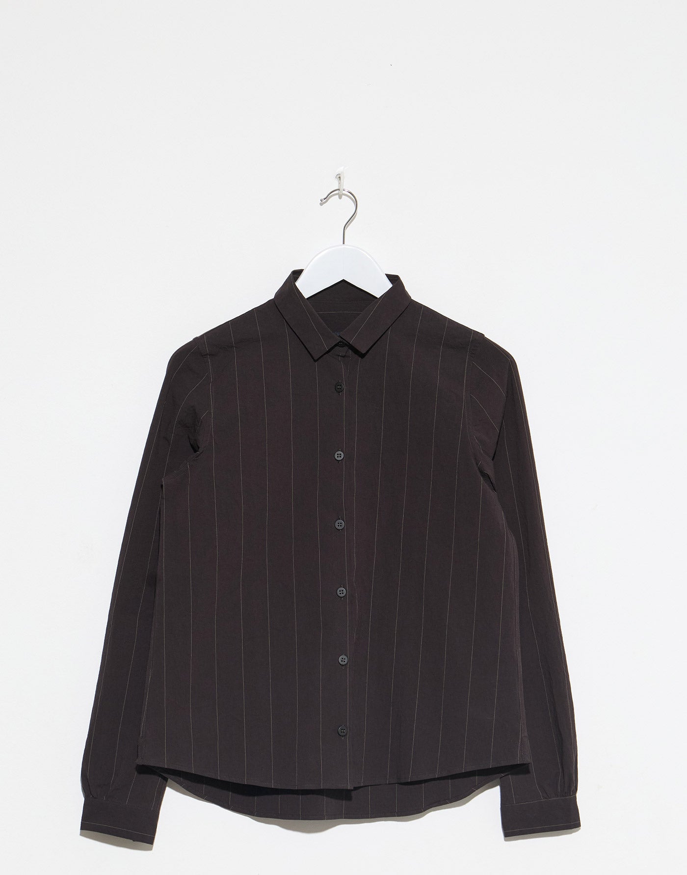 Eggplant Pinstripe Cotton Tyrol Shirt