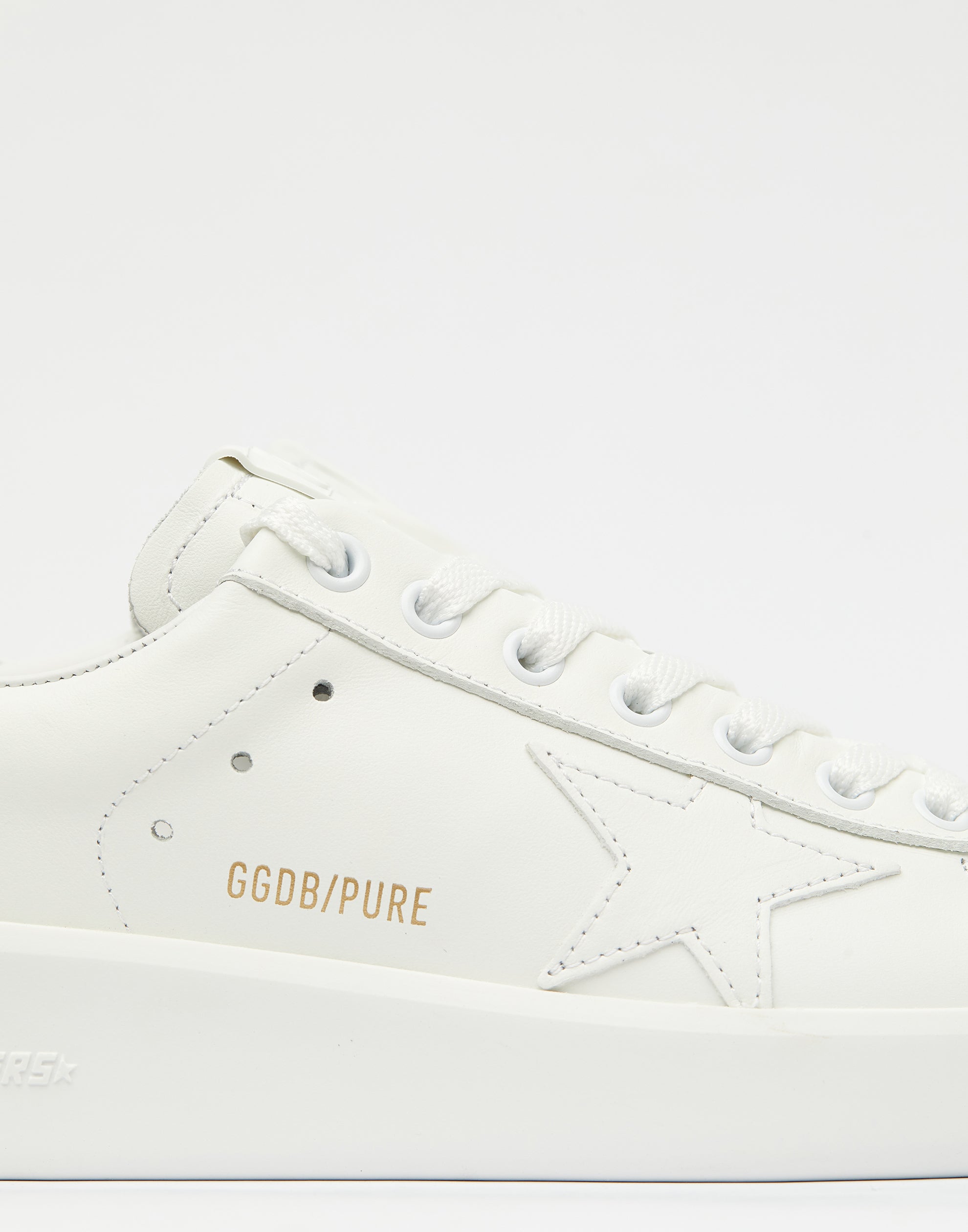 White & Silver Glitter Pure Star Sneakers