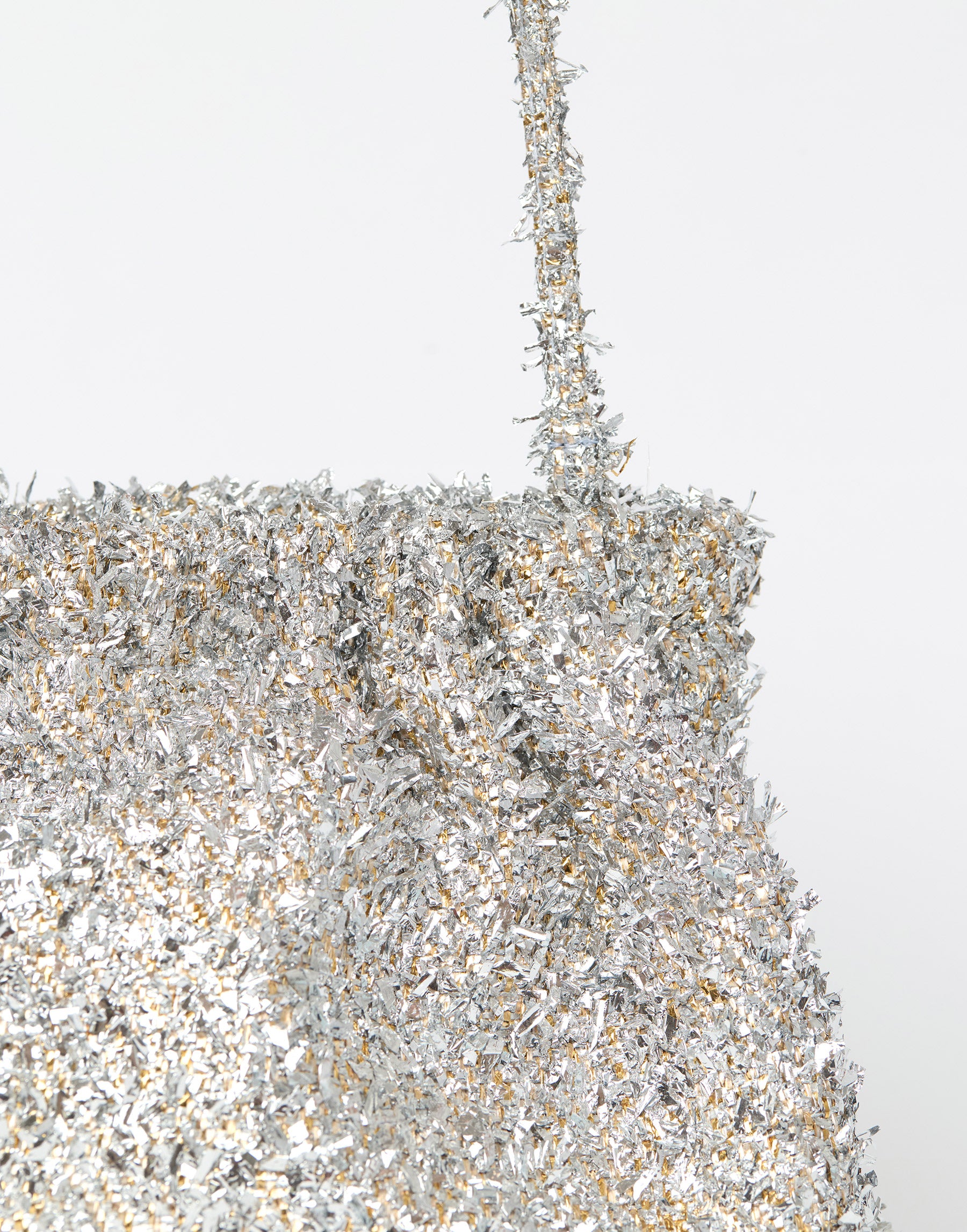 Silver & Gold Lametta Pillow Bag