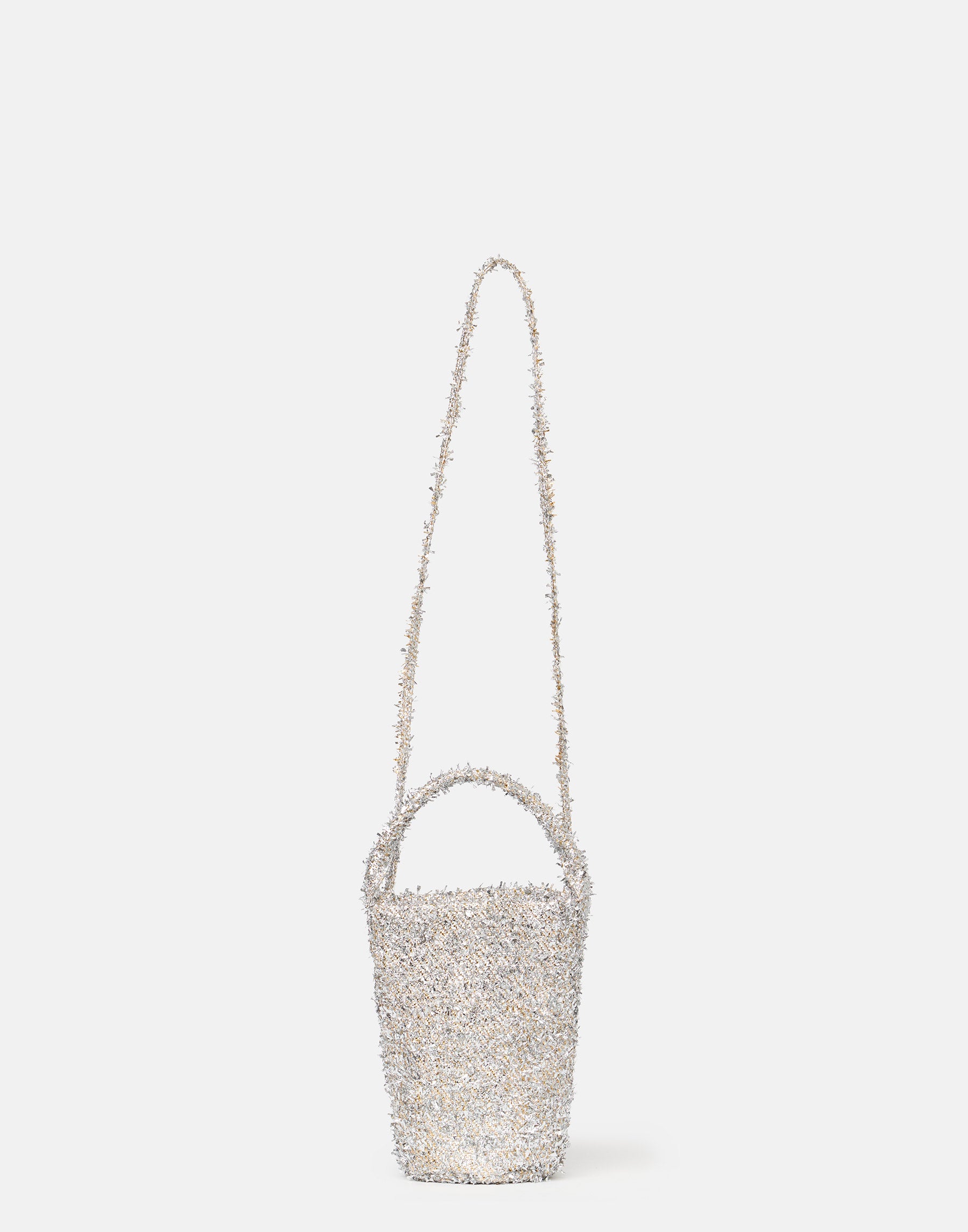 Silver & Gold Lametta Tube Bag