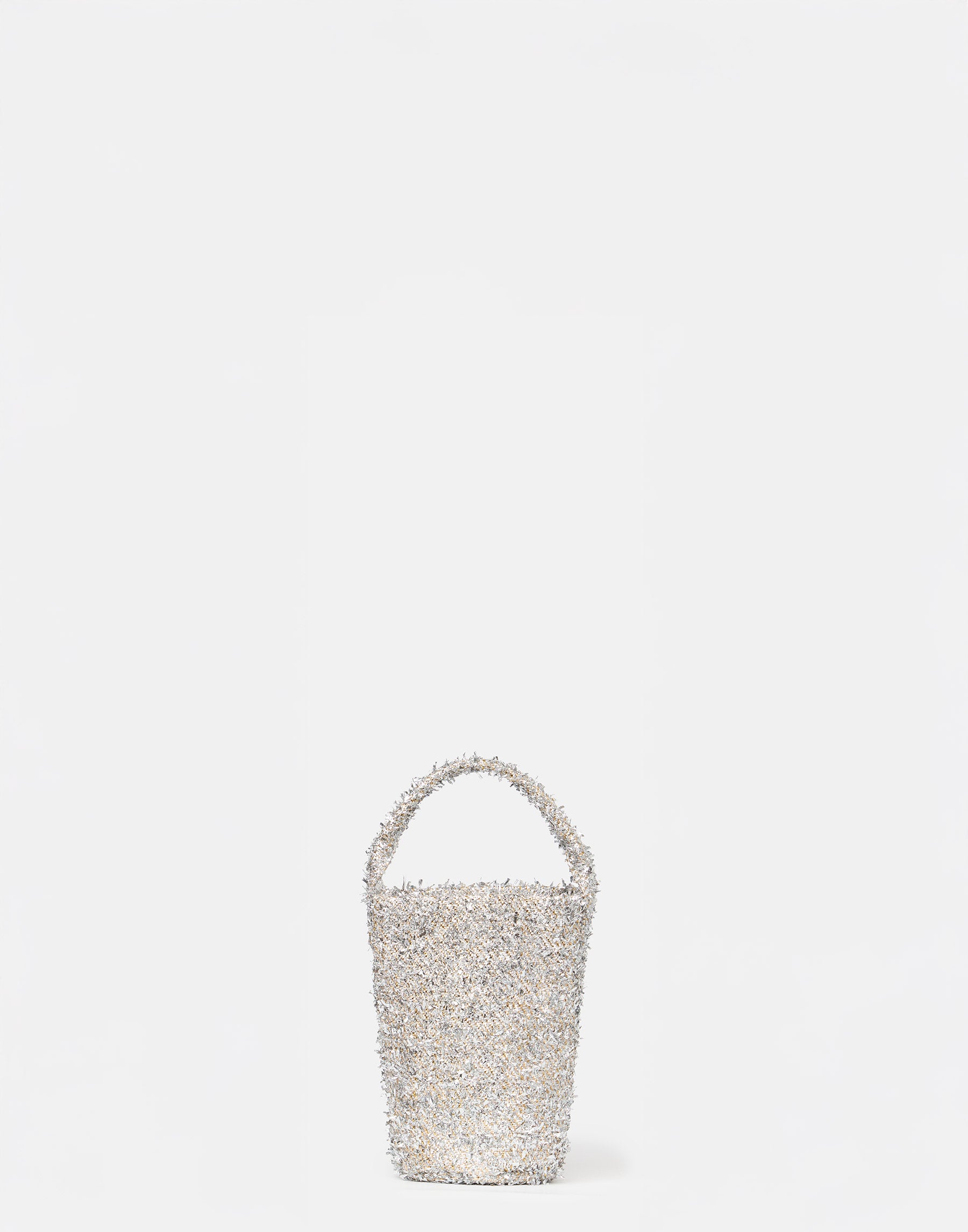 Silver & Gold Lametta Tube Bag