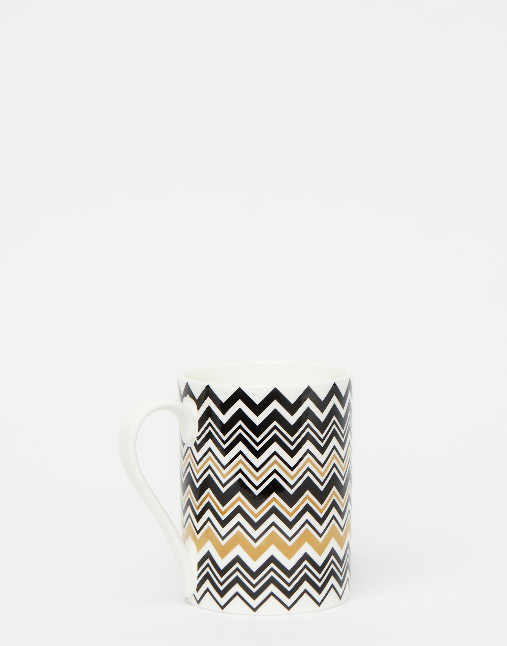 Gold Zig Zag Porcelain Mug