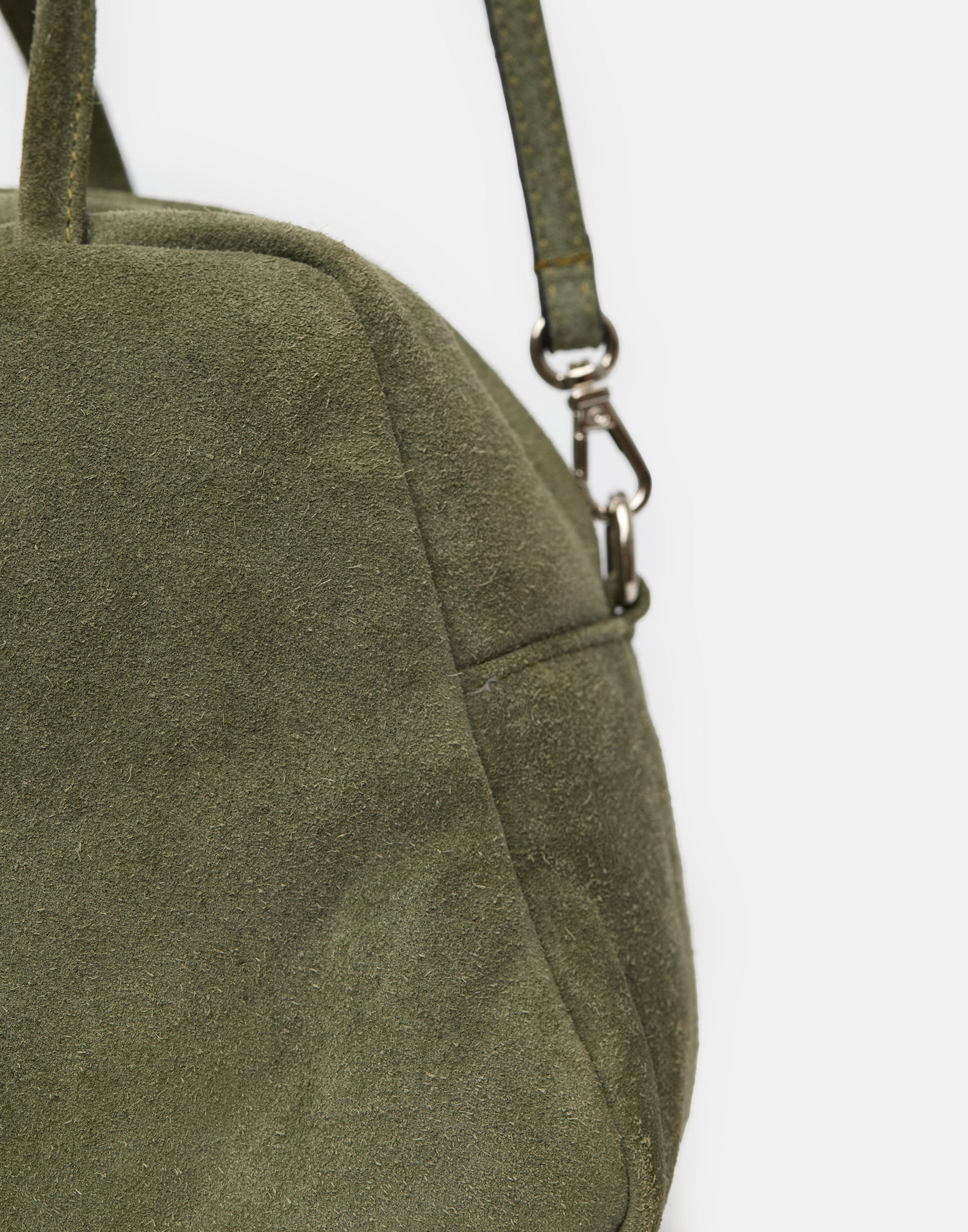 Moss Suede Leather Tilde Bag