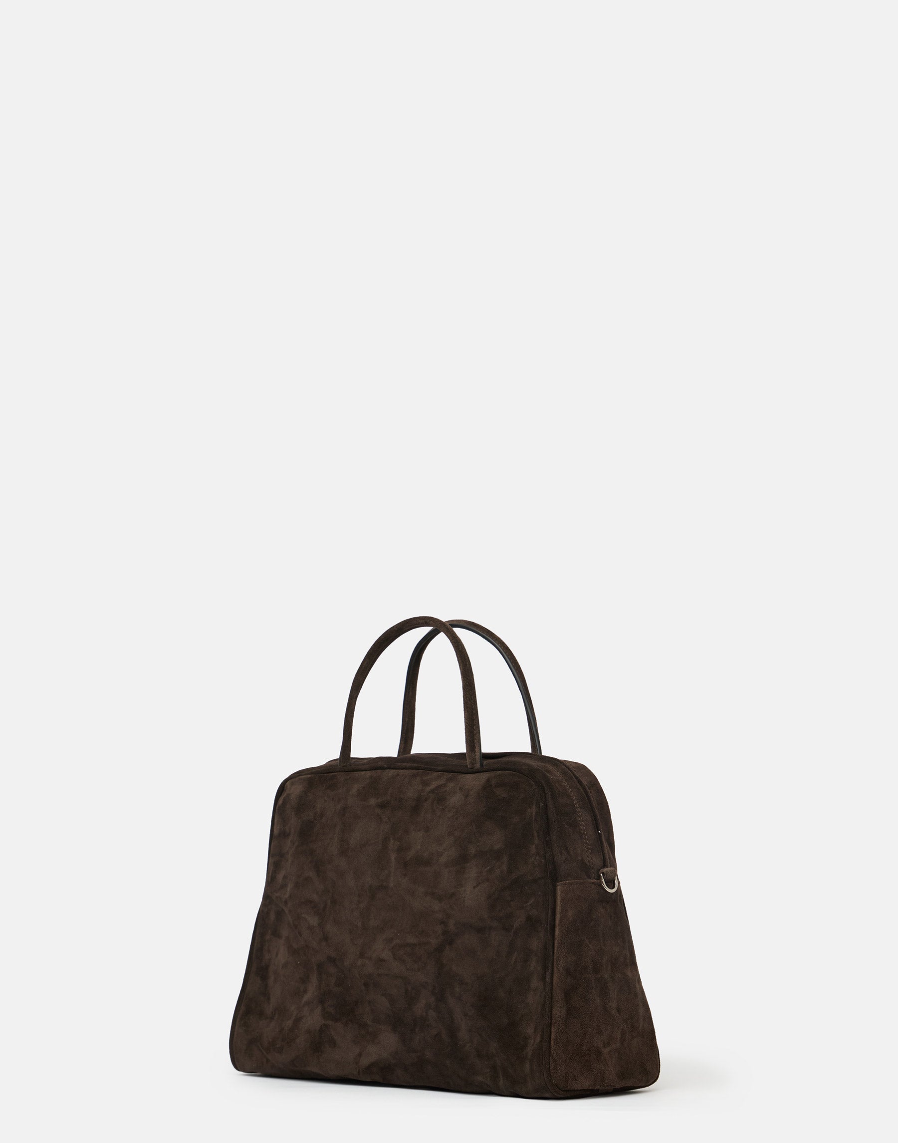 Dark Brown Suede Leather Big Tilda Bag