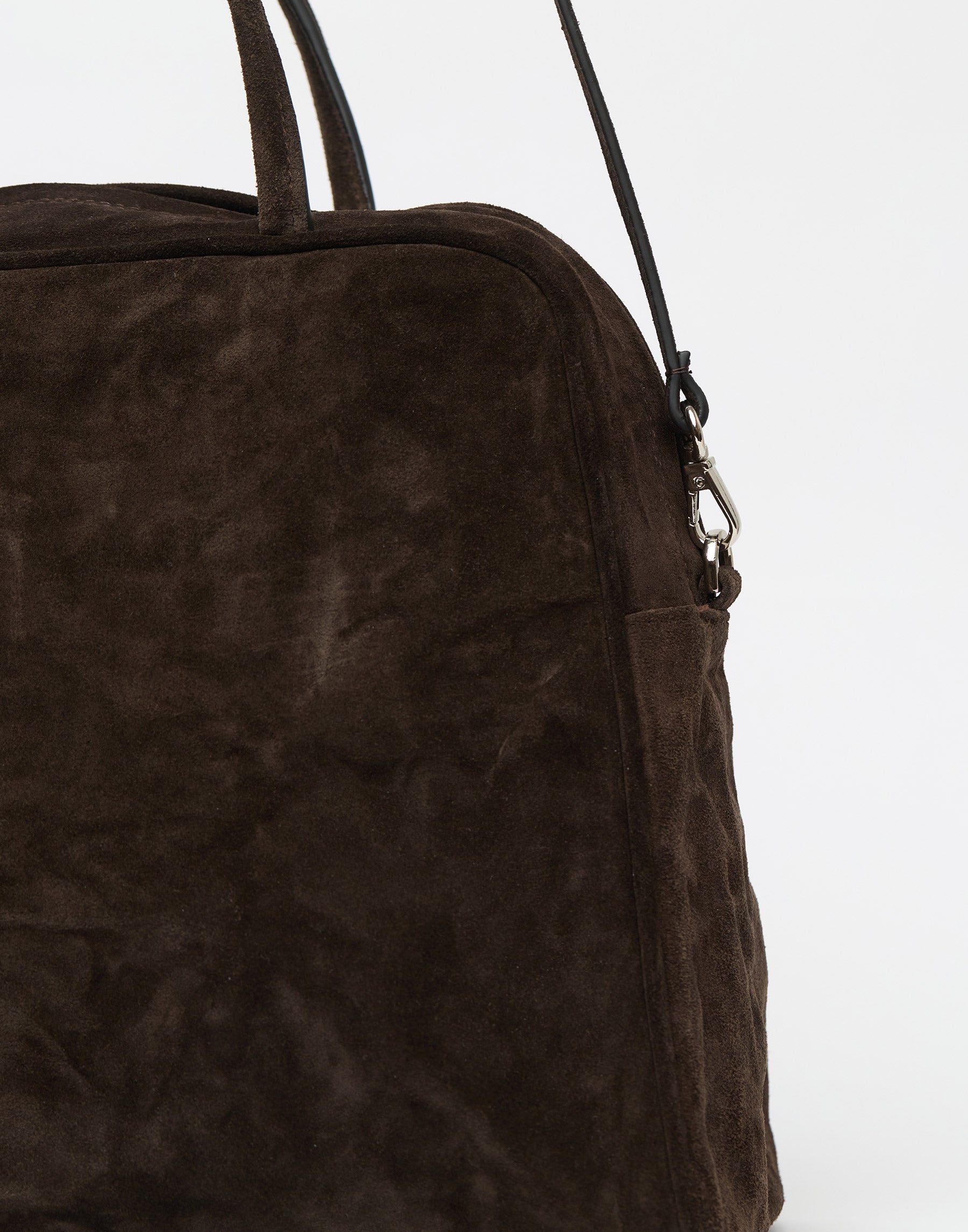 Dark Brown Suede Leather Big Tilda Bag