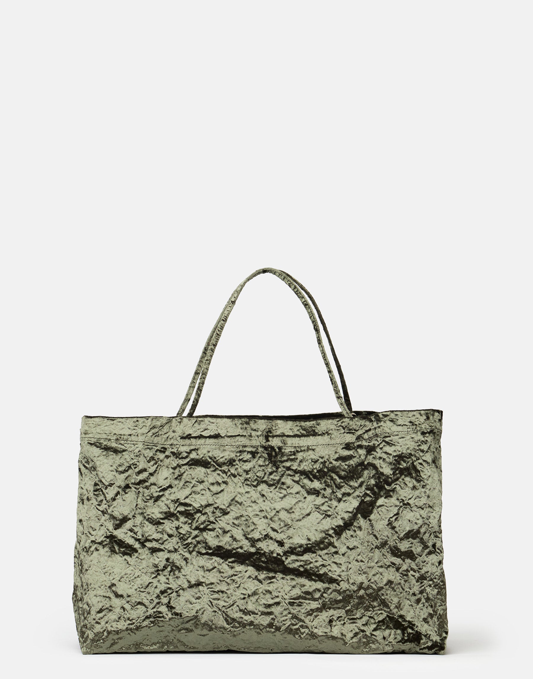 Khaki Velvet Maxi Tote Bag