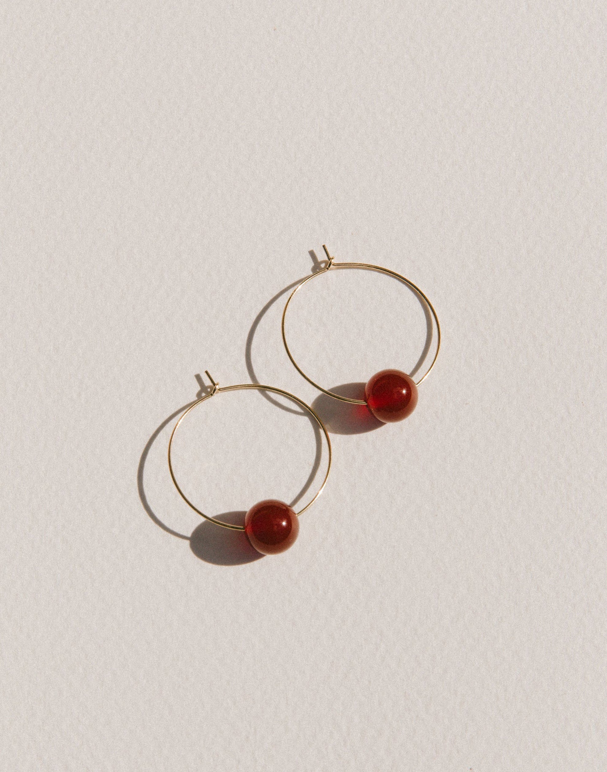 Carnelian & Gold Audrey Earrings