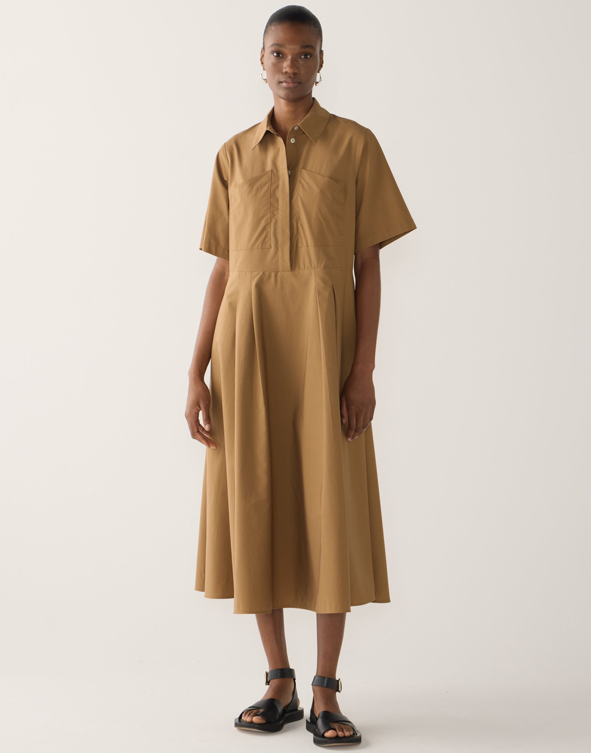 Cocoa Cotton & Tencel Calliope Dress