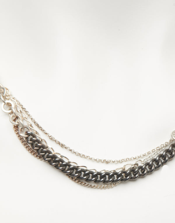 № 1 Silver & Oxidised Silver Chaos Necklace