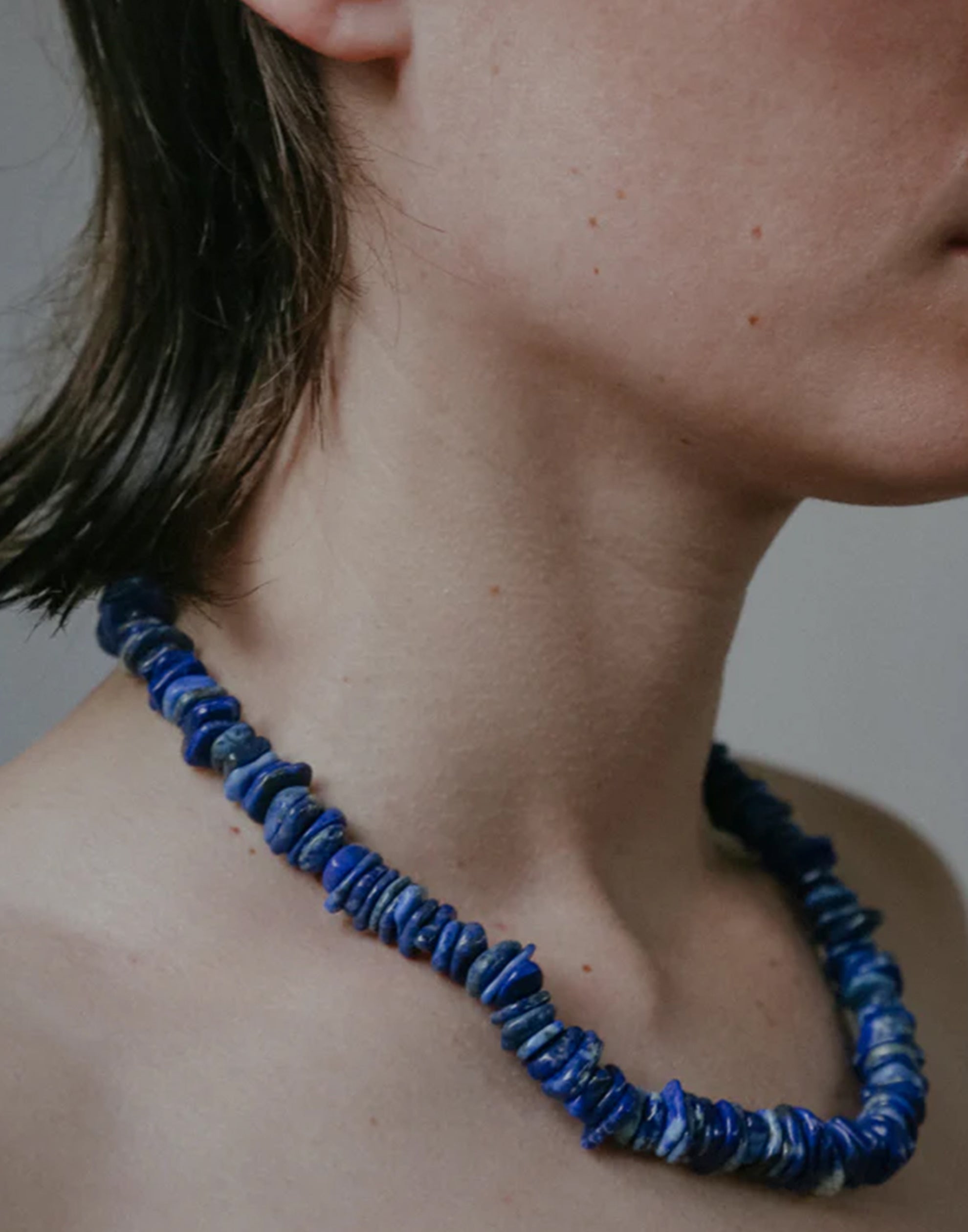 Lapis Lazuli & Silver Cora Necklace