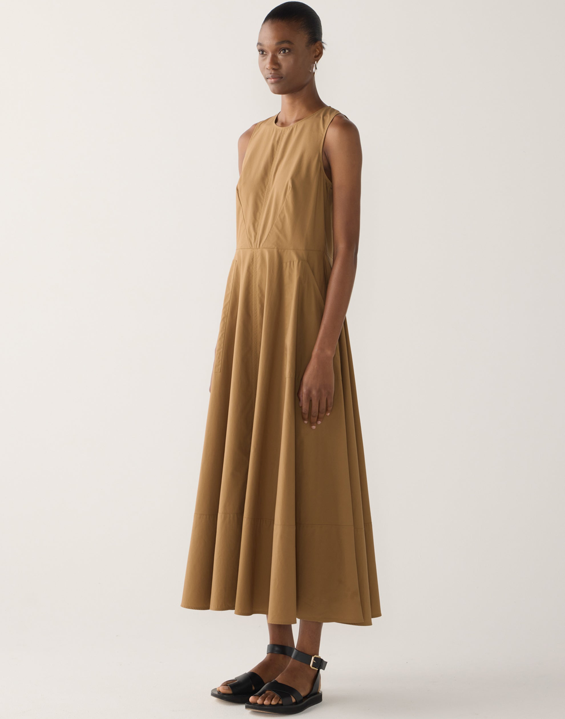 Cocoa Cotton & Tencel Crimson Dress