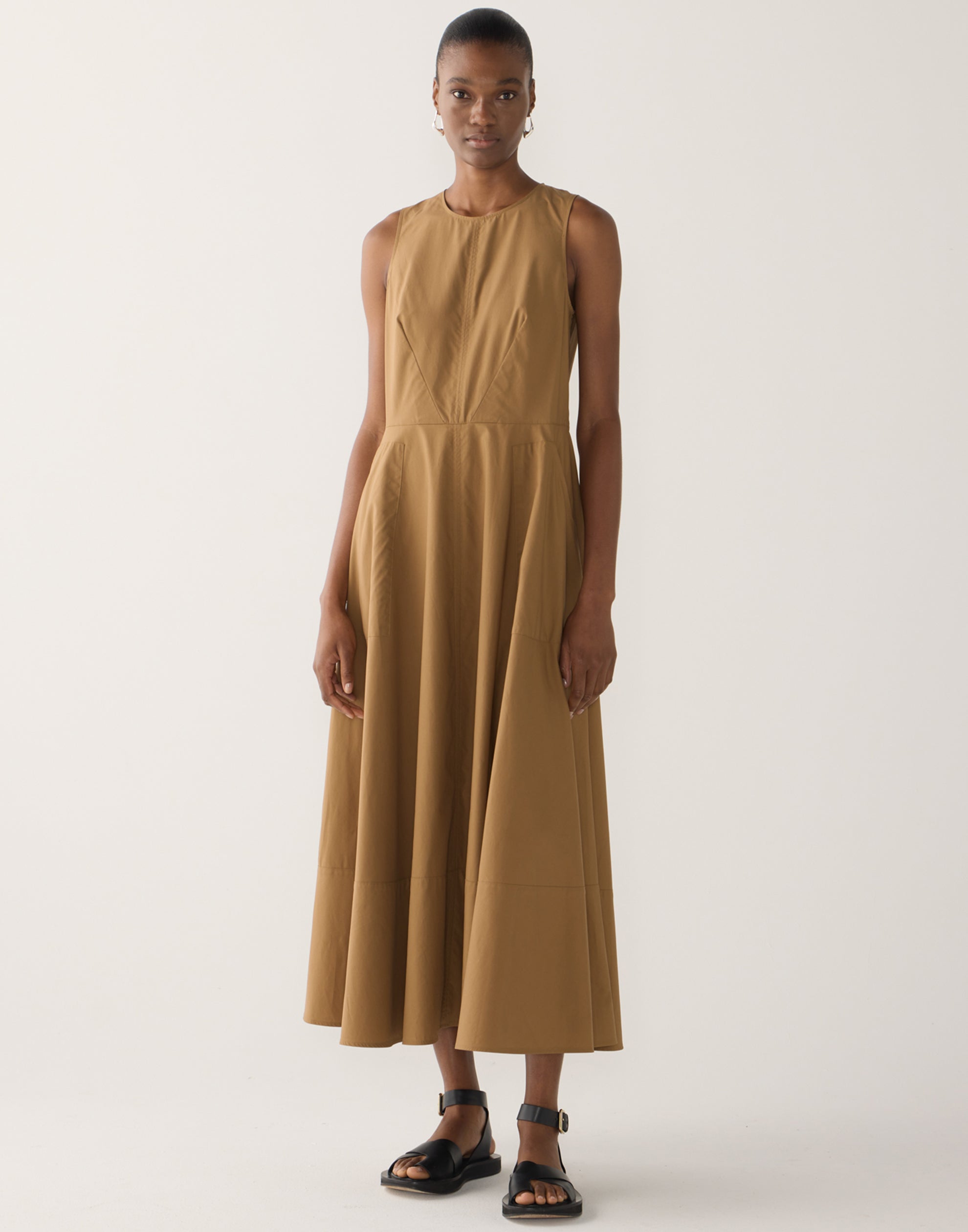 Cocoa Cotton & Tencel Crimson Dress