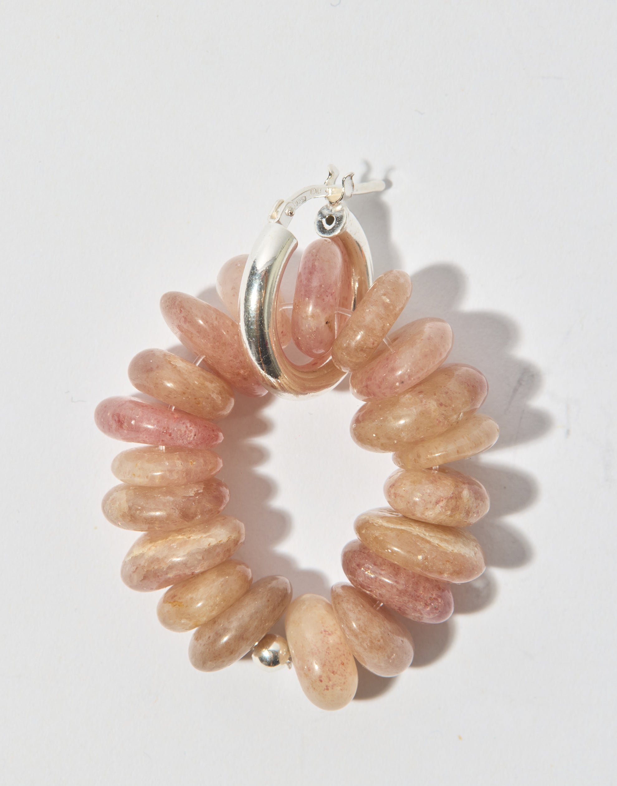 Cherry Quartz & Silver Delphine Earrings