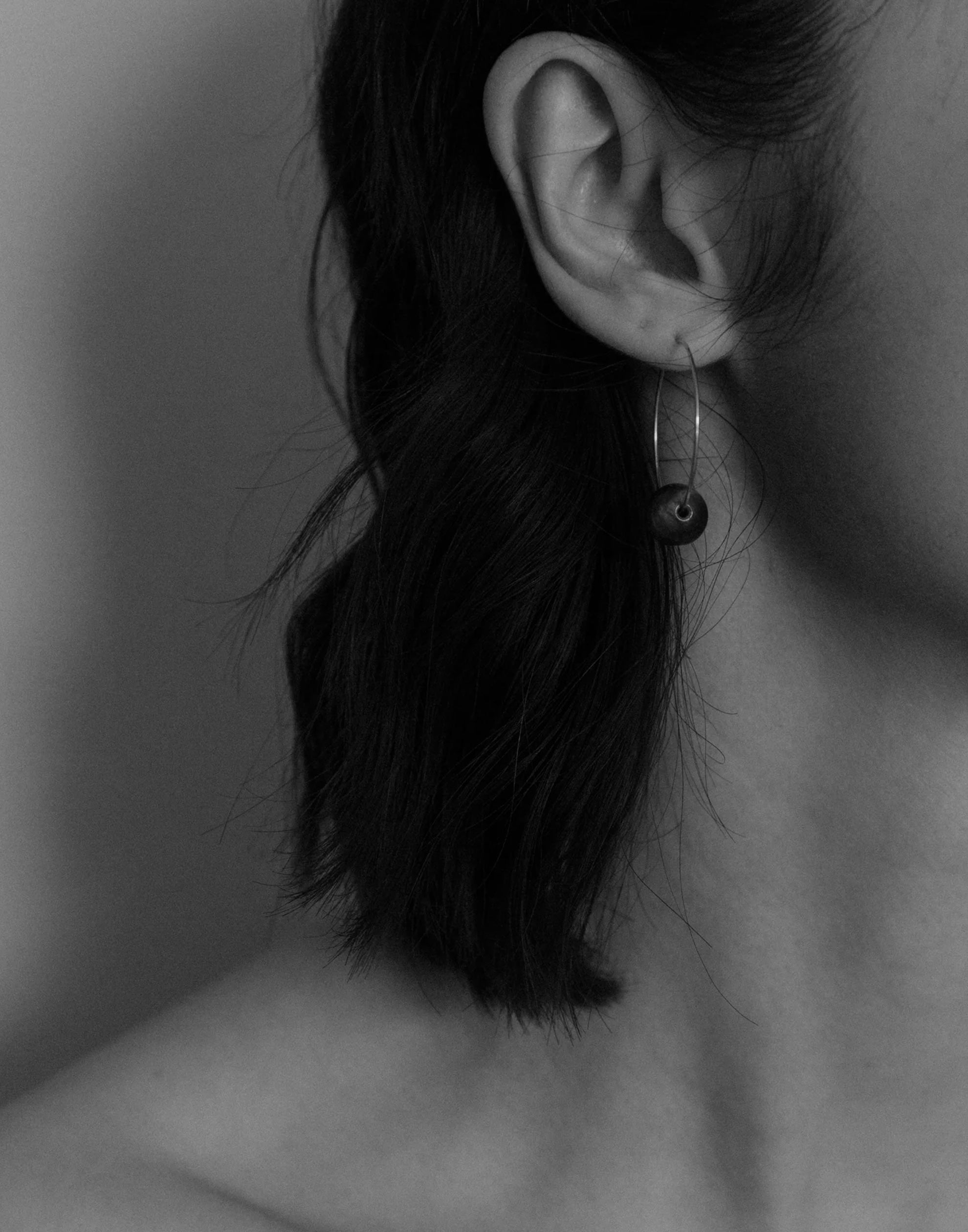 Tiger Eye & Silver Fern Hoop Earrings