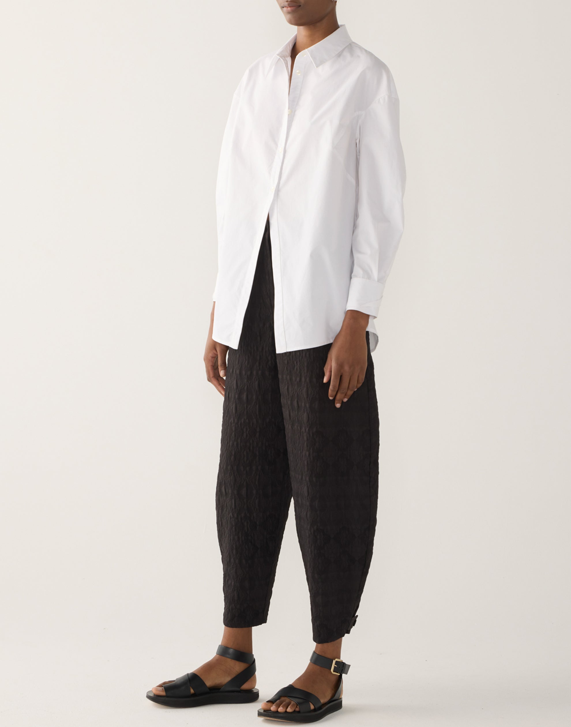 White Cotton Poplin Lucie Shirt