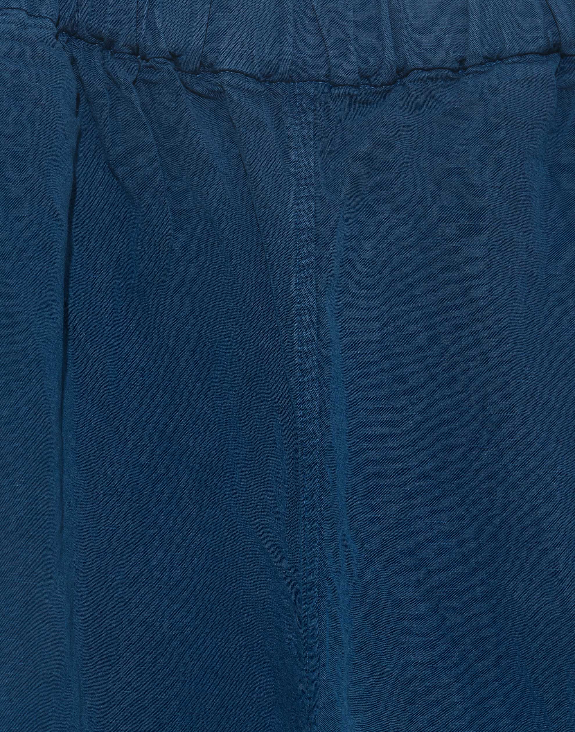 Blue Linen Blend Fabi Pants