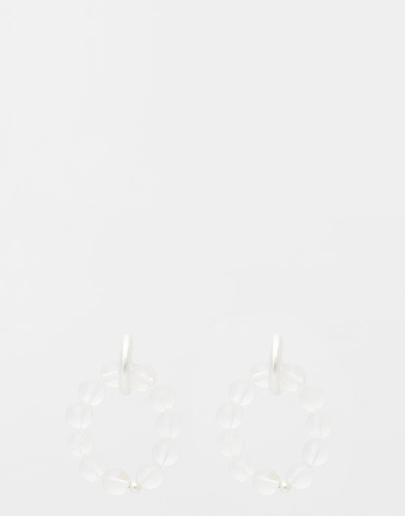 Clear Quartz & Silver Eva Earrings