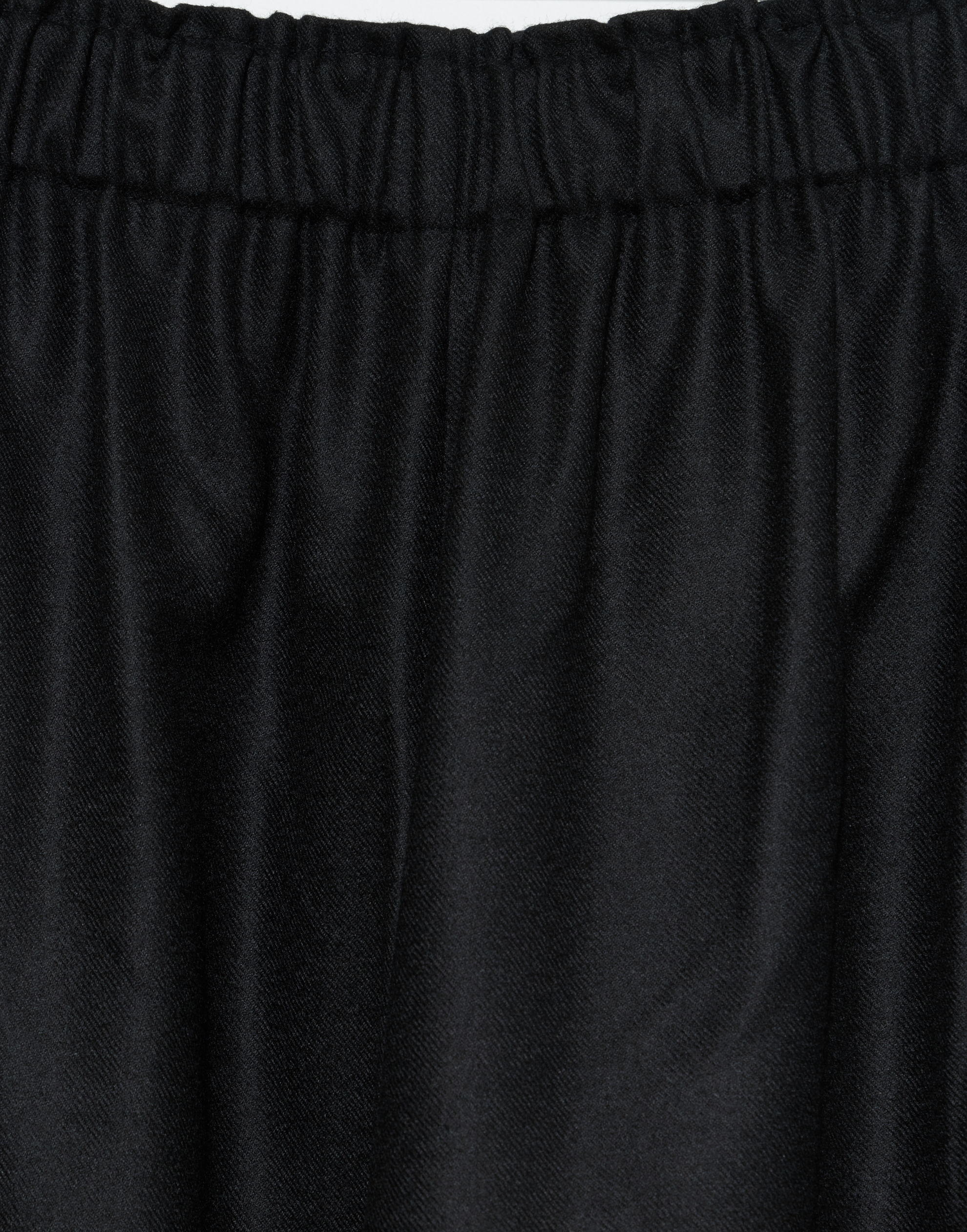 Black Wool Pigiama Tasche Lavato Trousers