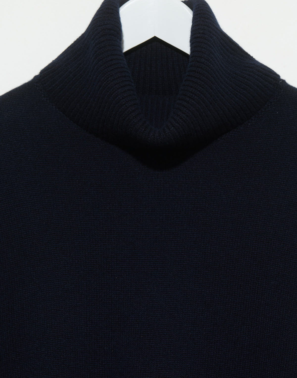 Navy Cashmere Chunky Rollneck Pullover