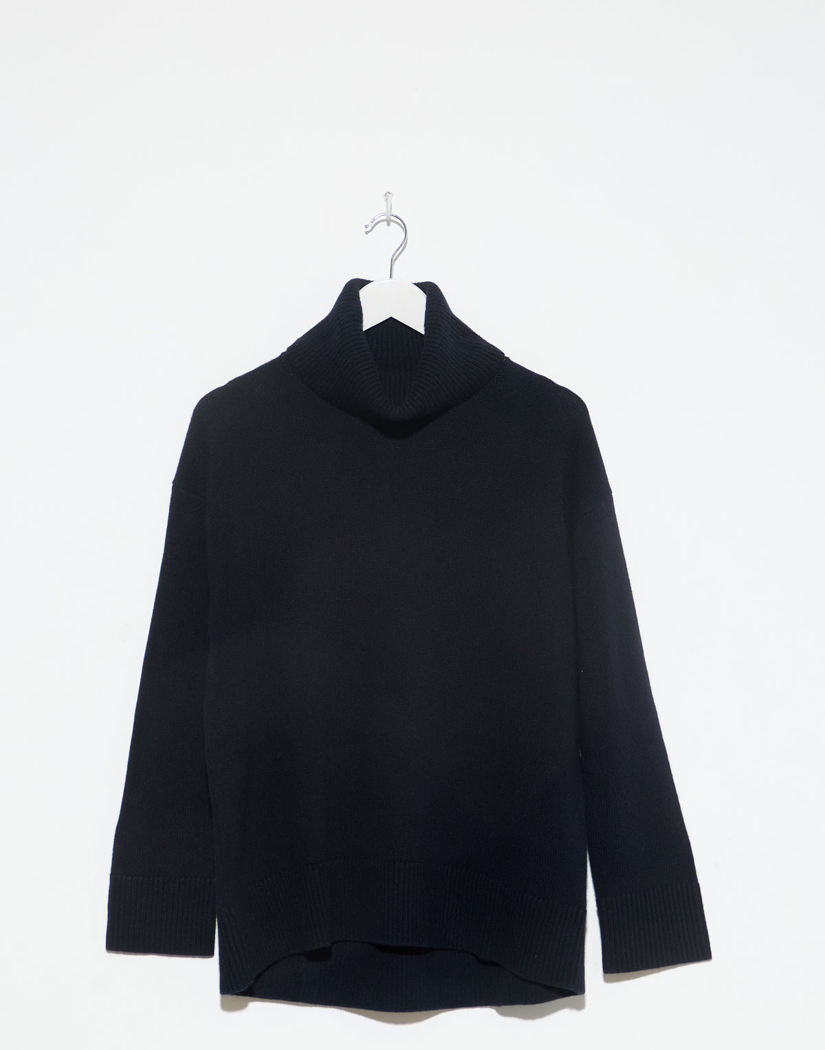 Navy Cashmere Chunky Rollneck Pullover