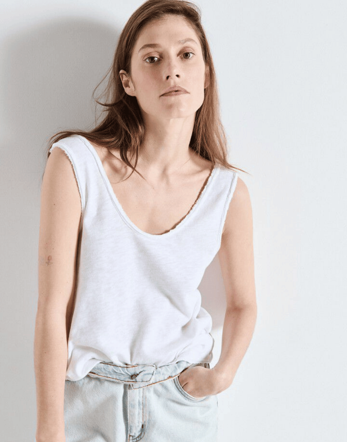 White Cotton Sonoma Tank Top