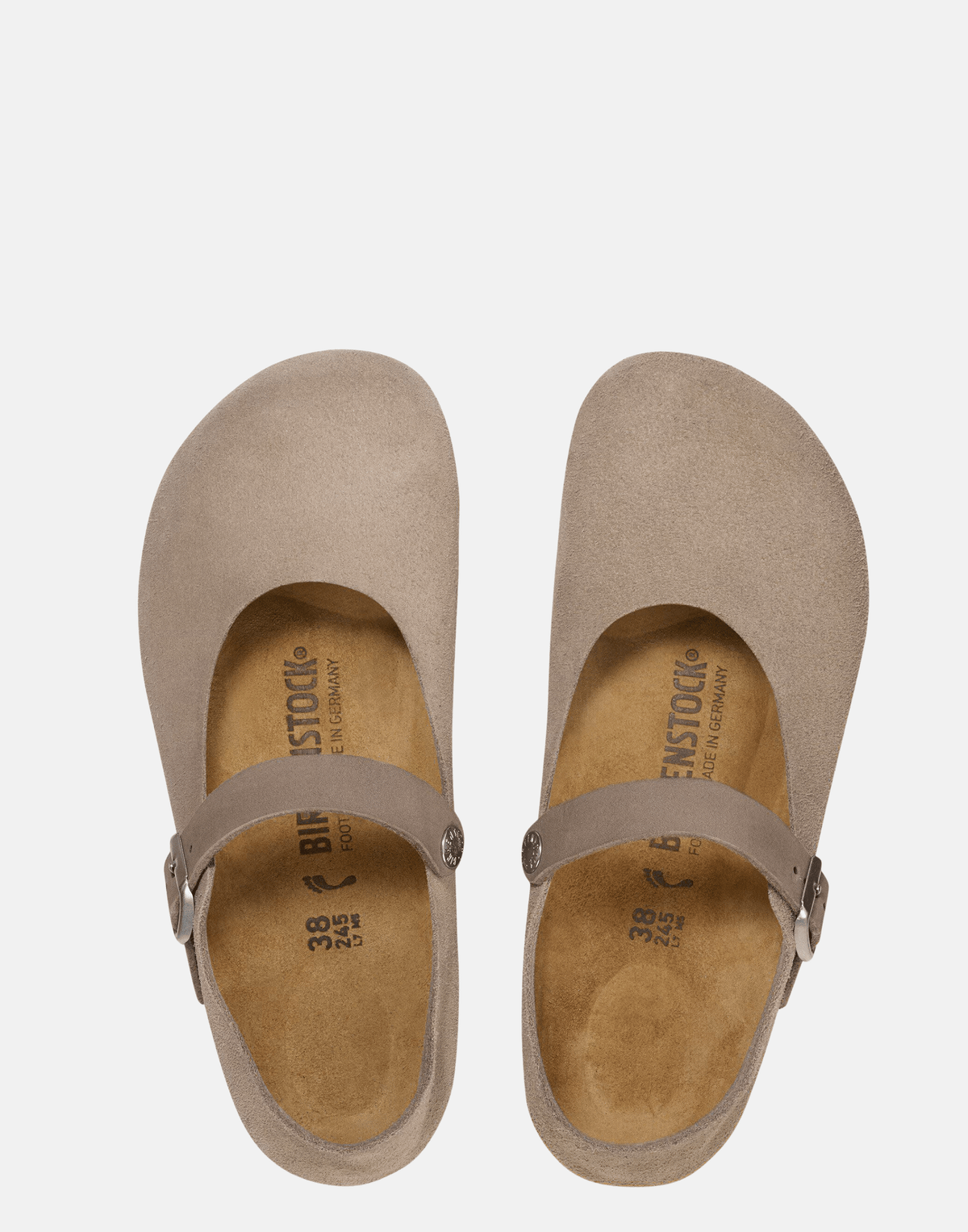 Regular Taupe Suede Leather Mantova Shoes