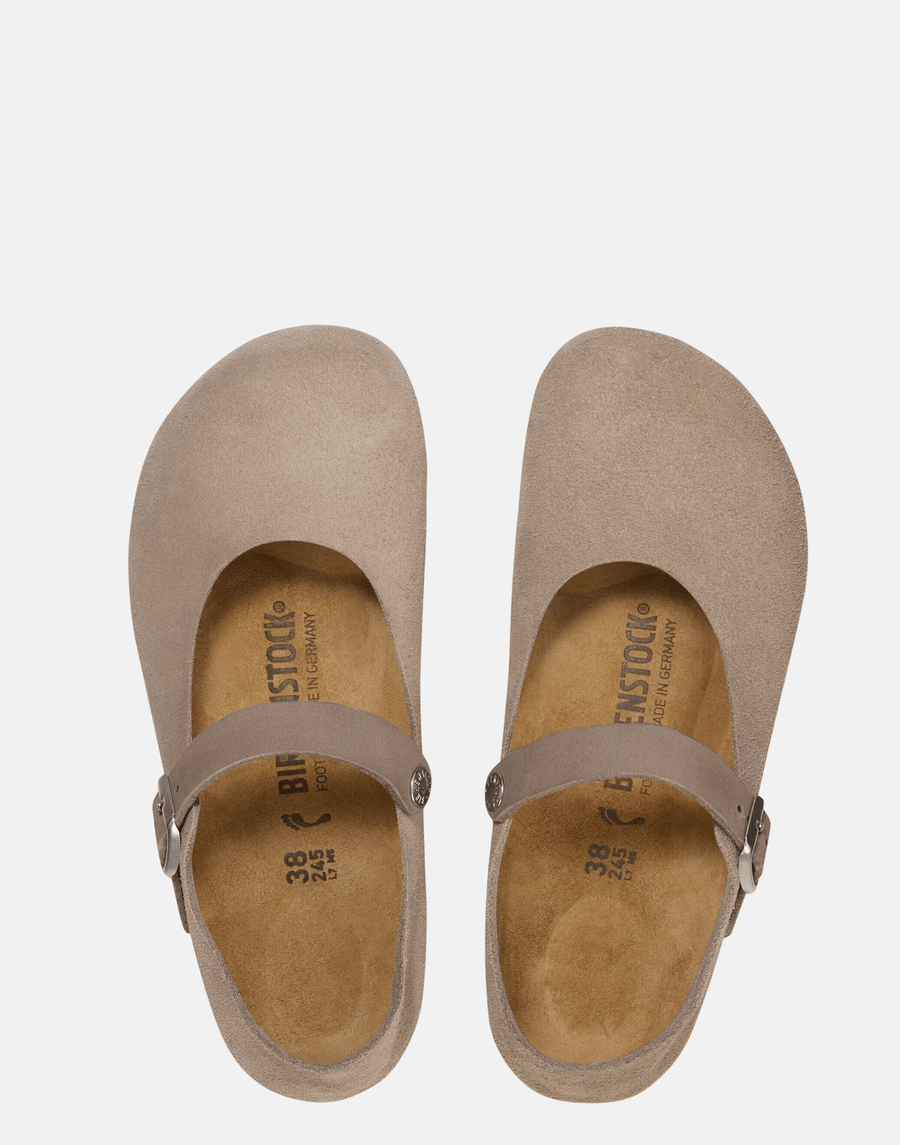 Regular Taupe Suede Leather Mantova Shoes