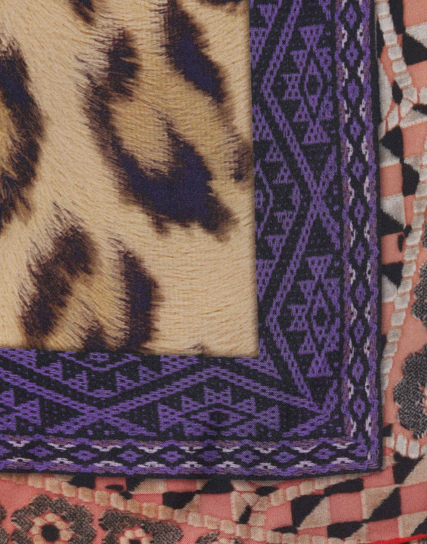 Leopard Print Silk Scarf