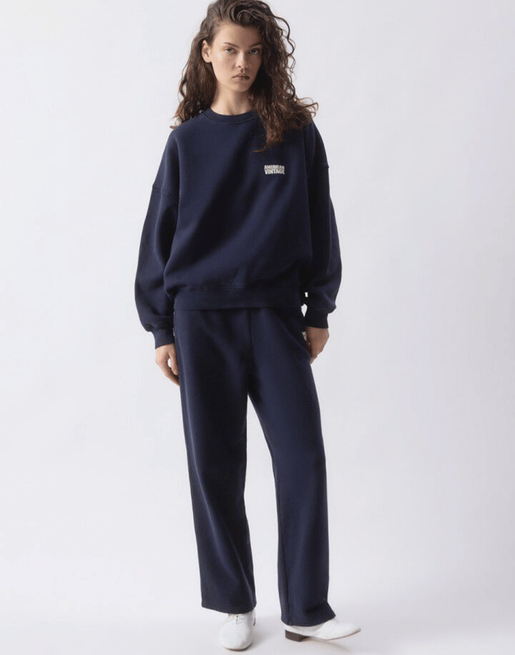 Vintage Navy Cotton Plizzy Sweater