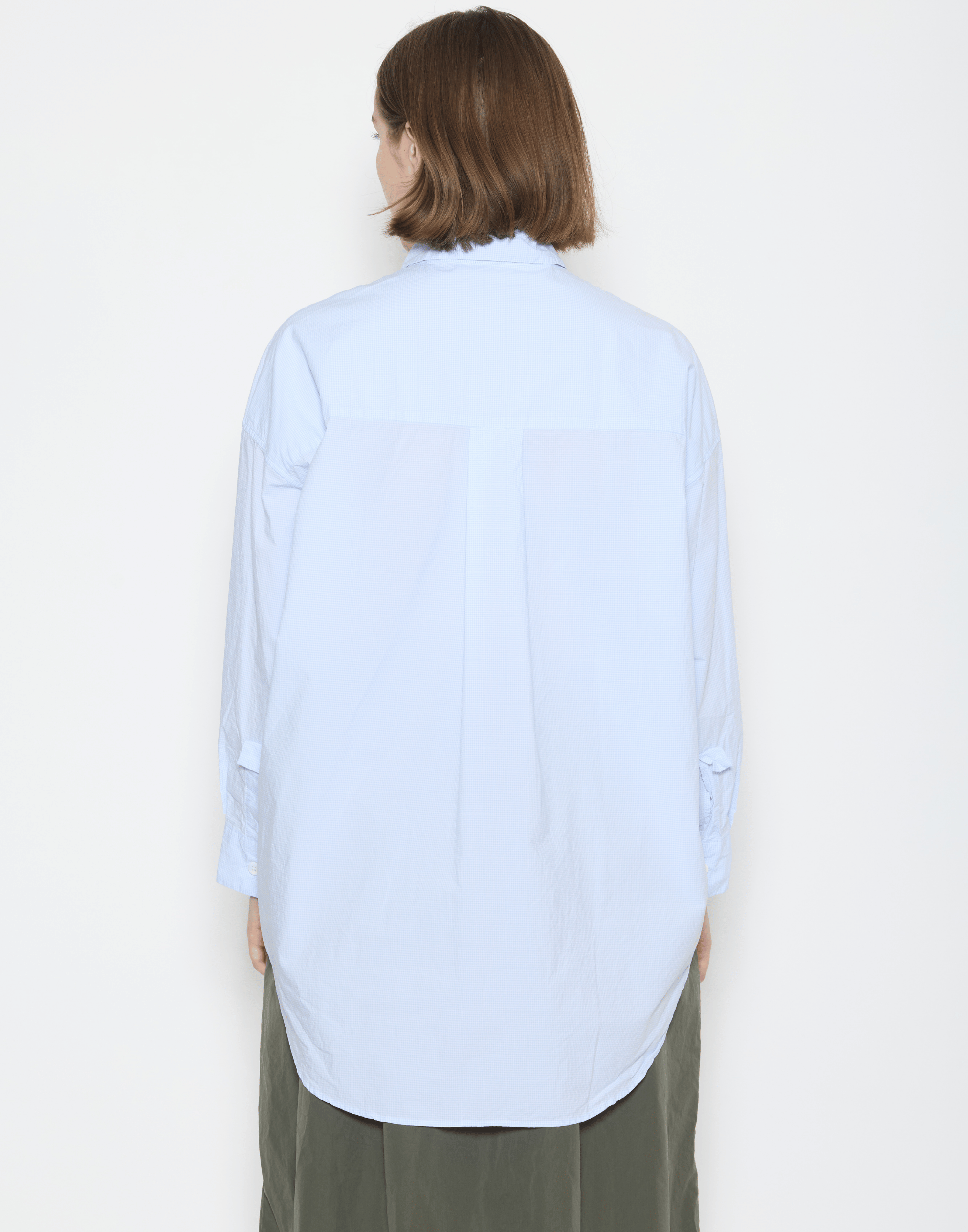 Blue Micro Check Cotton June Shirt