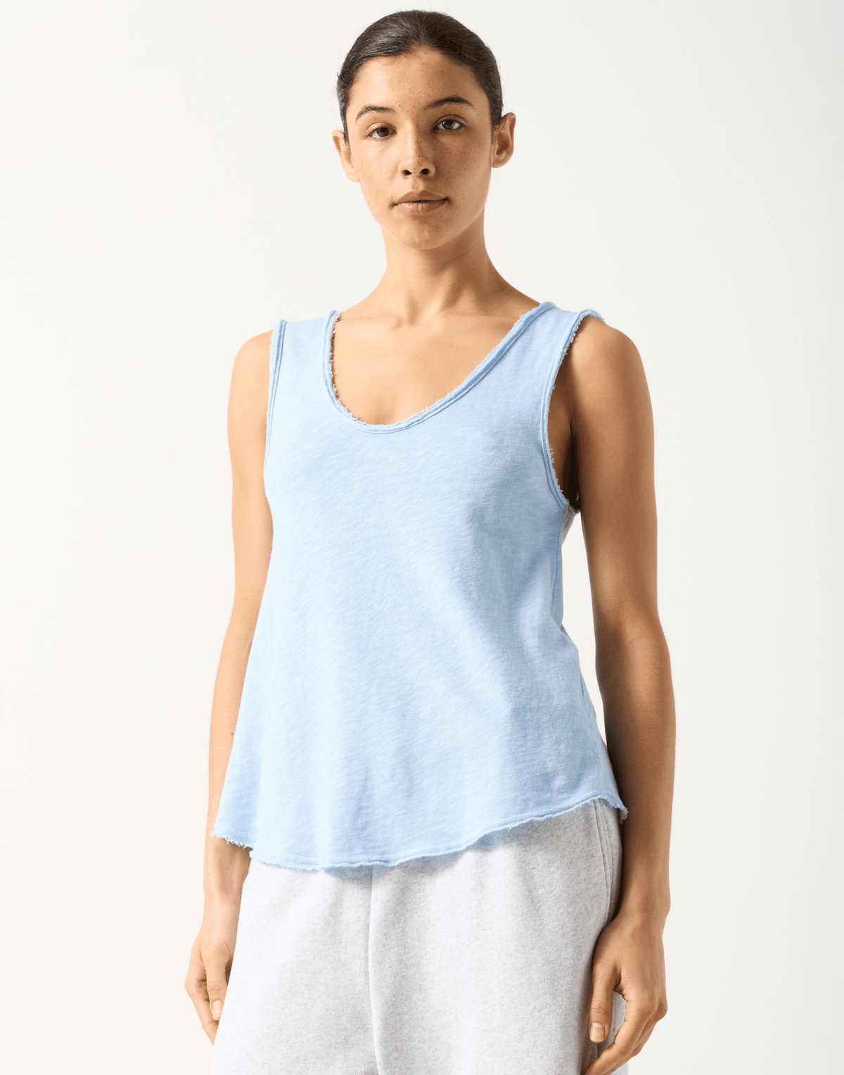 Vintage Splash Blue Cotton Sonoma Tank Top