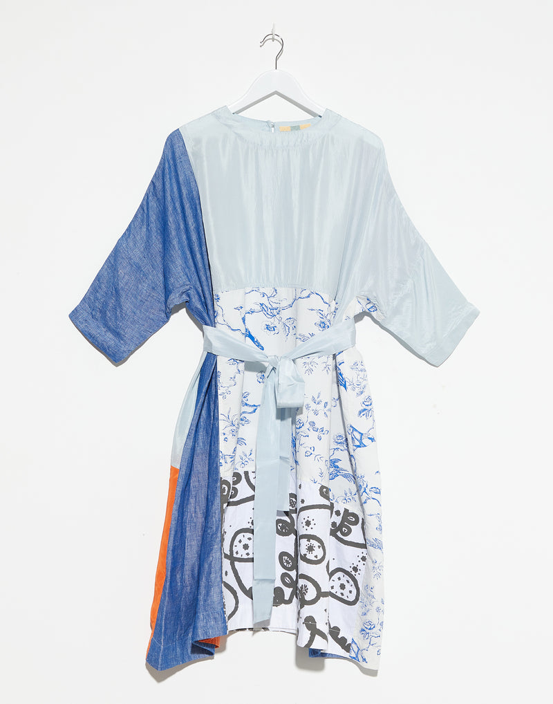 Multi Materials Patchwork Dress