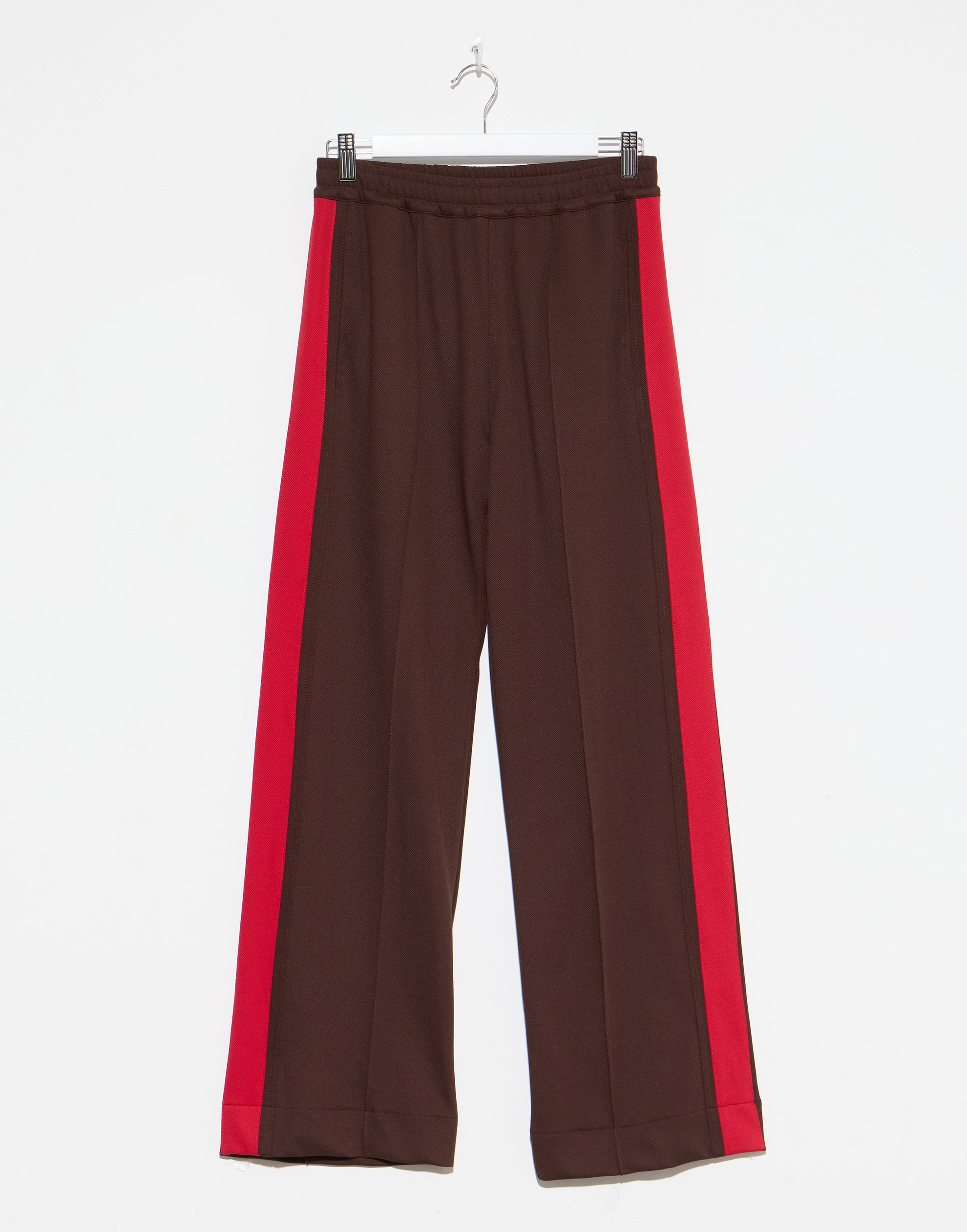 Carob & Red Twill Stripe Detail Pant