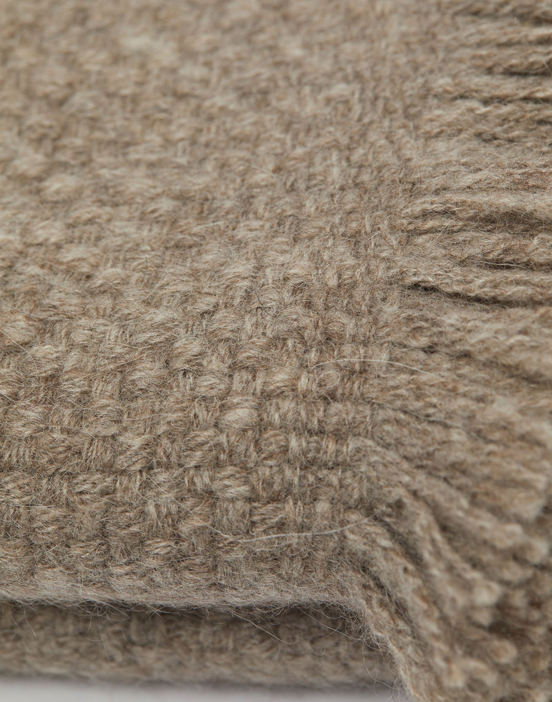 Natural Grey Sutai Solid Blanket