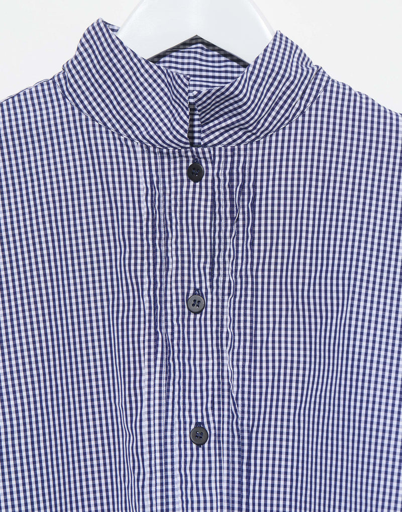 Navy Check Cotton Claudia Shirt