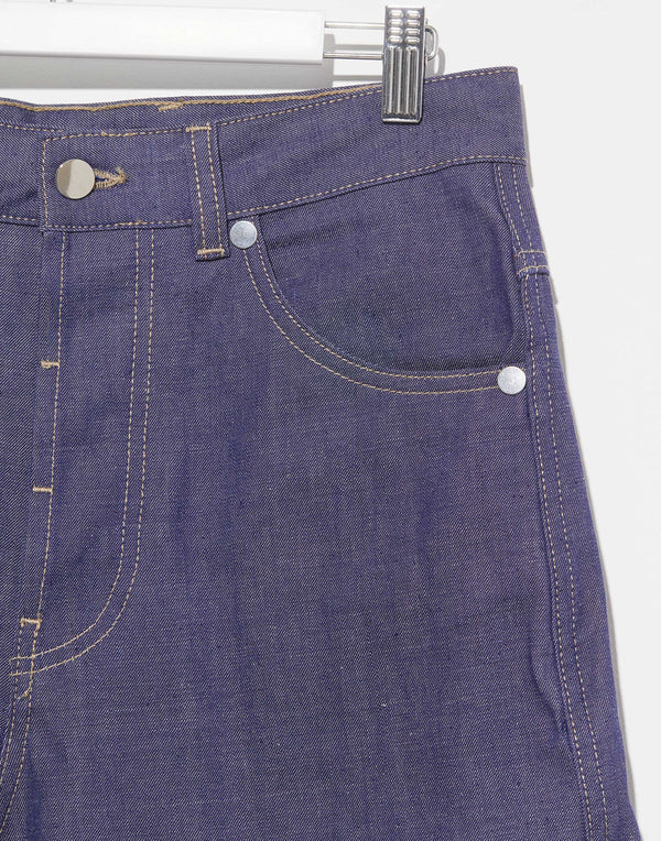 Indigo Cotton 5-Pocket Peggy Jeans