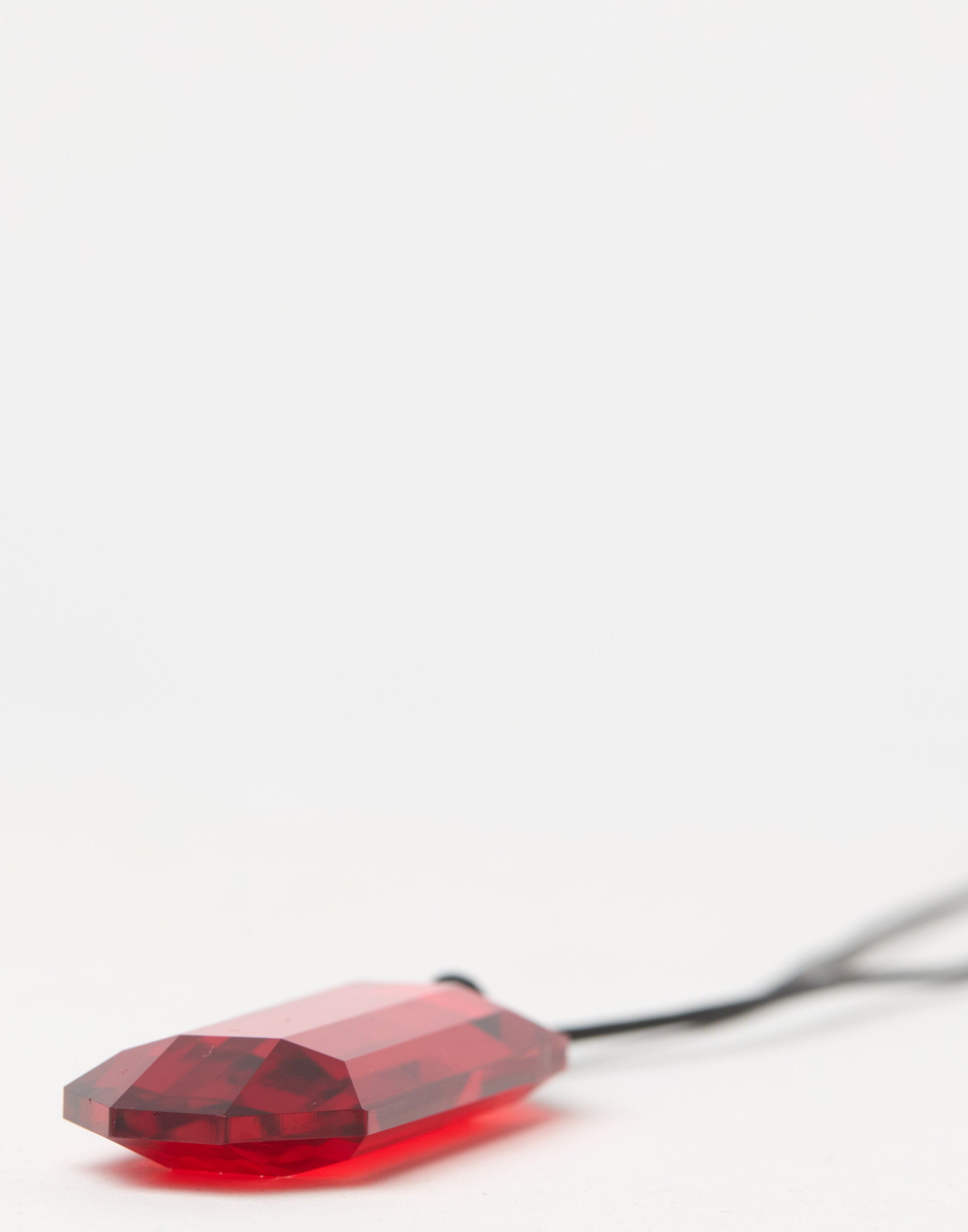 Red Glass Pendant Necklace