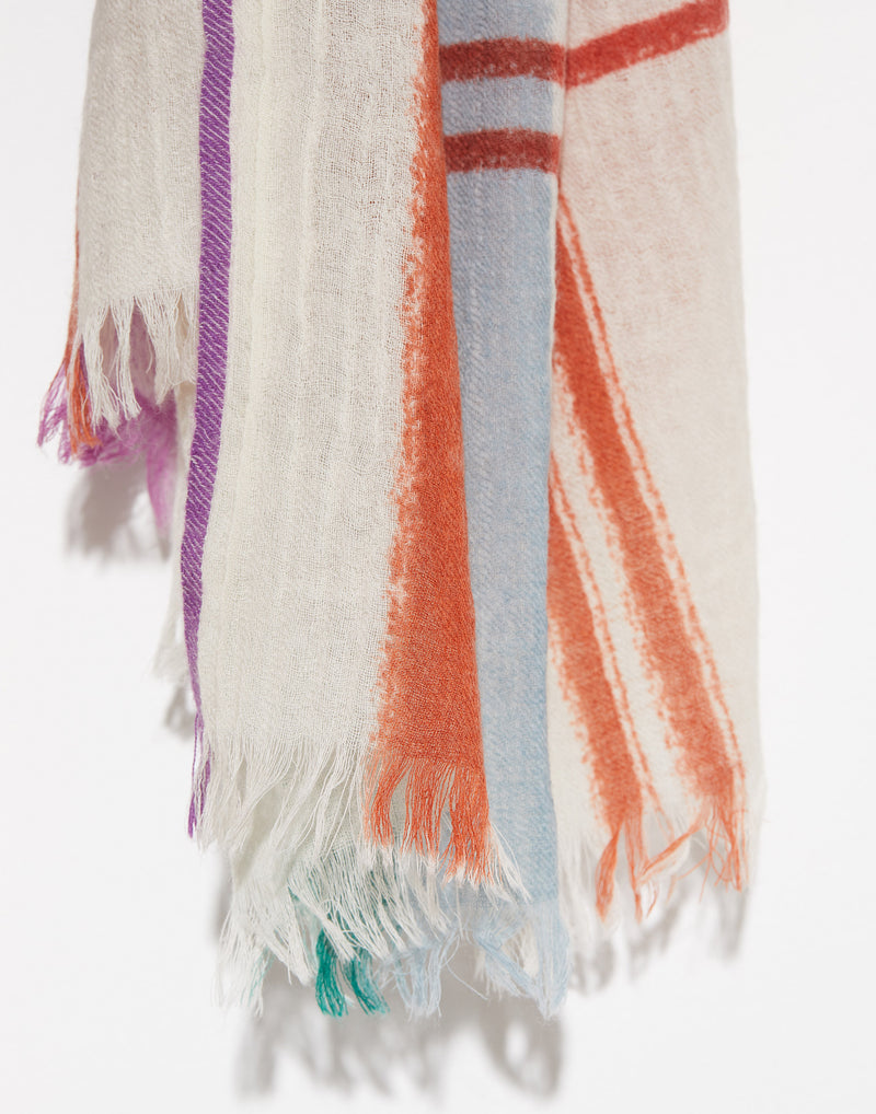 Multicoloured Wool Albert Scarf