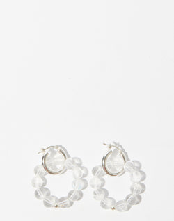 Clear Quartz & Silver Eva Earrings
