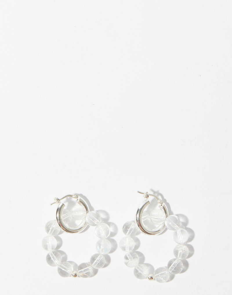 Clear Quartz & Silver Eva Earrings