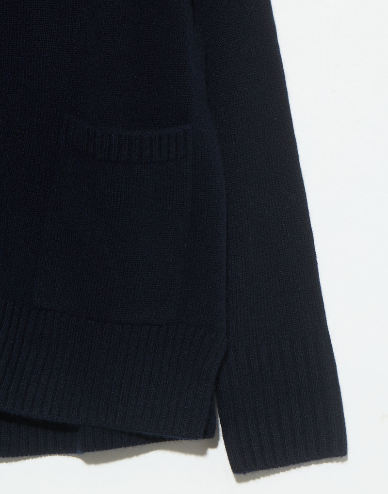 Navy Cashmere Chunky Deluxe Cardigan