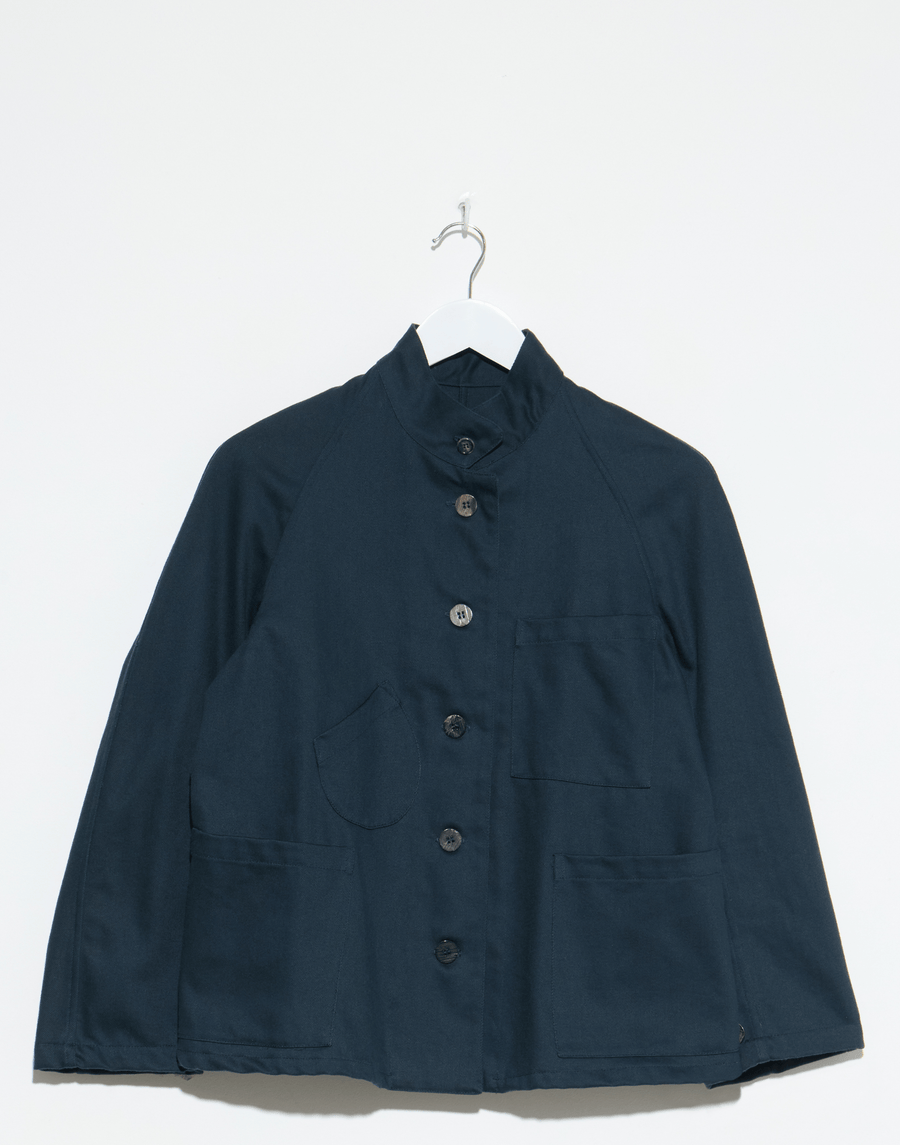 Navy Cotton Twill Train Drivers Jacket