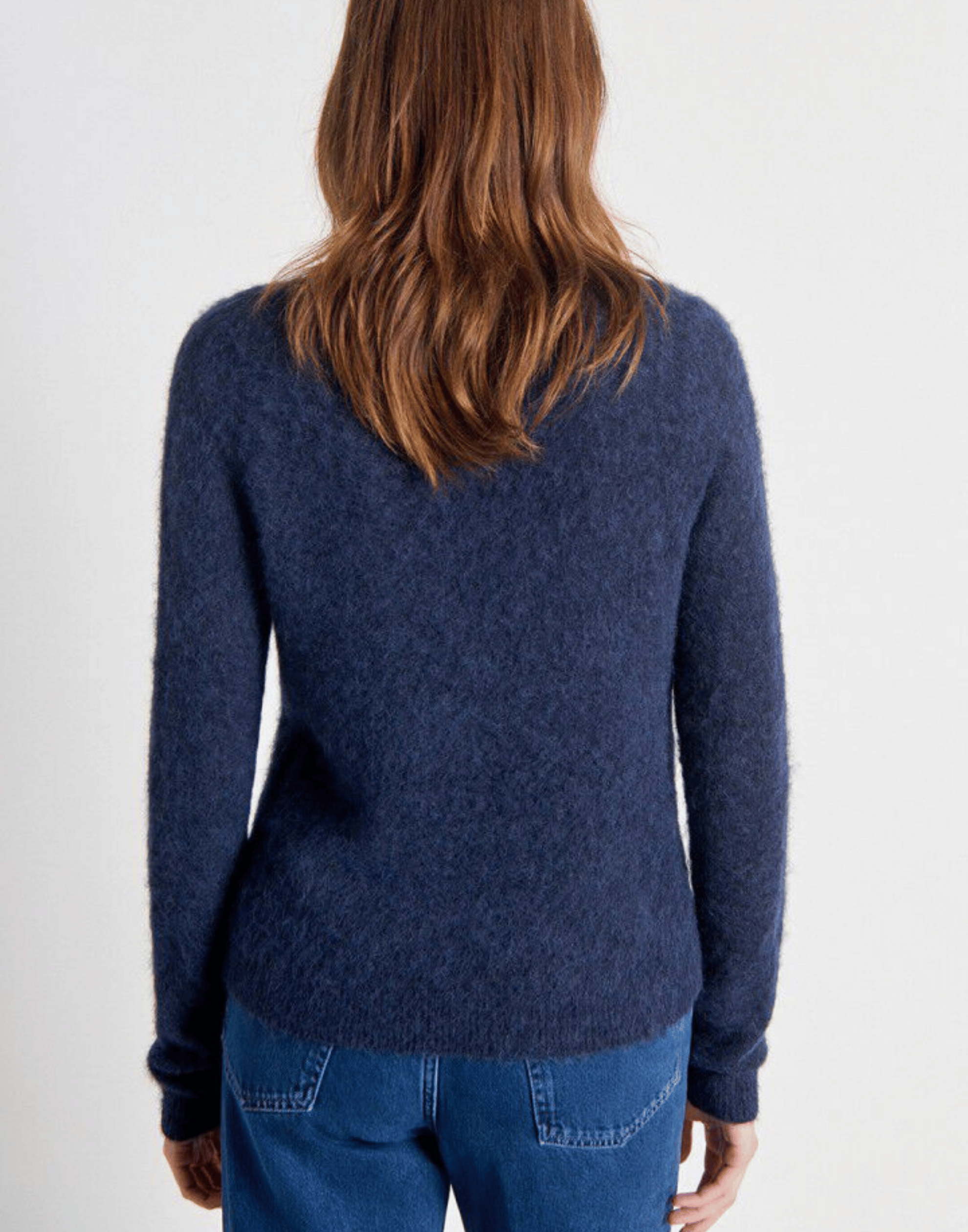 Navy Alpaca Blend Nenybay Pullover